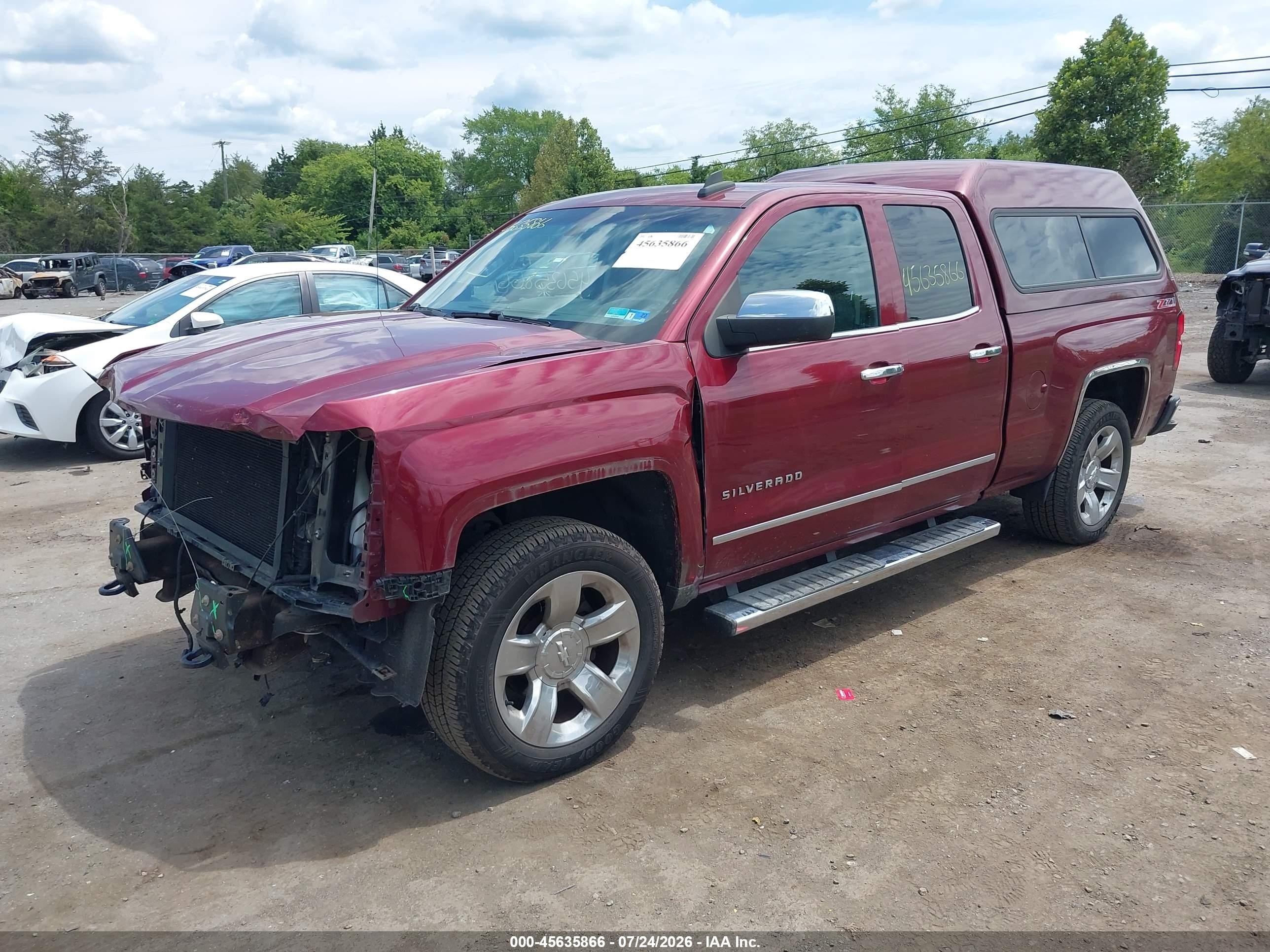 2015 Chevrolet Silverado 1500 Ltz Red vin: 1GCVKSEC0FZ161533