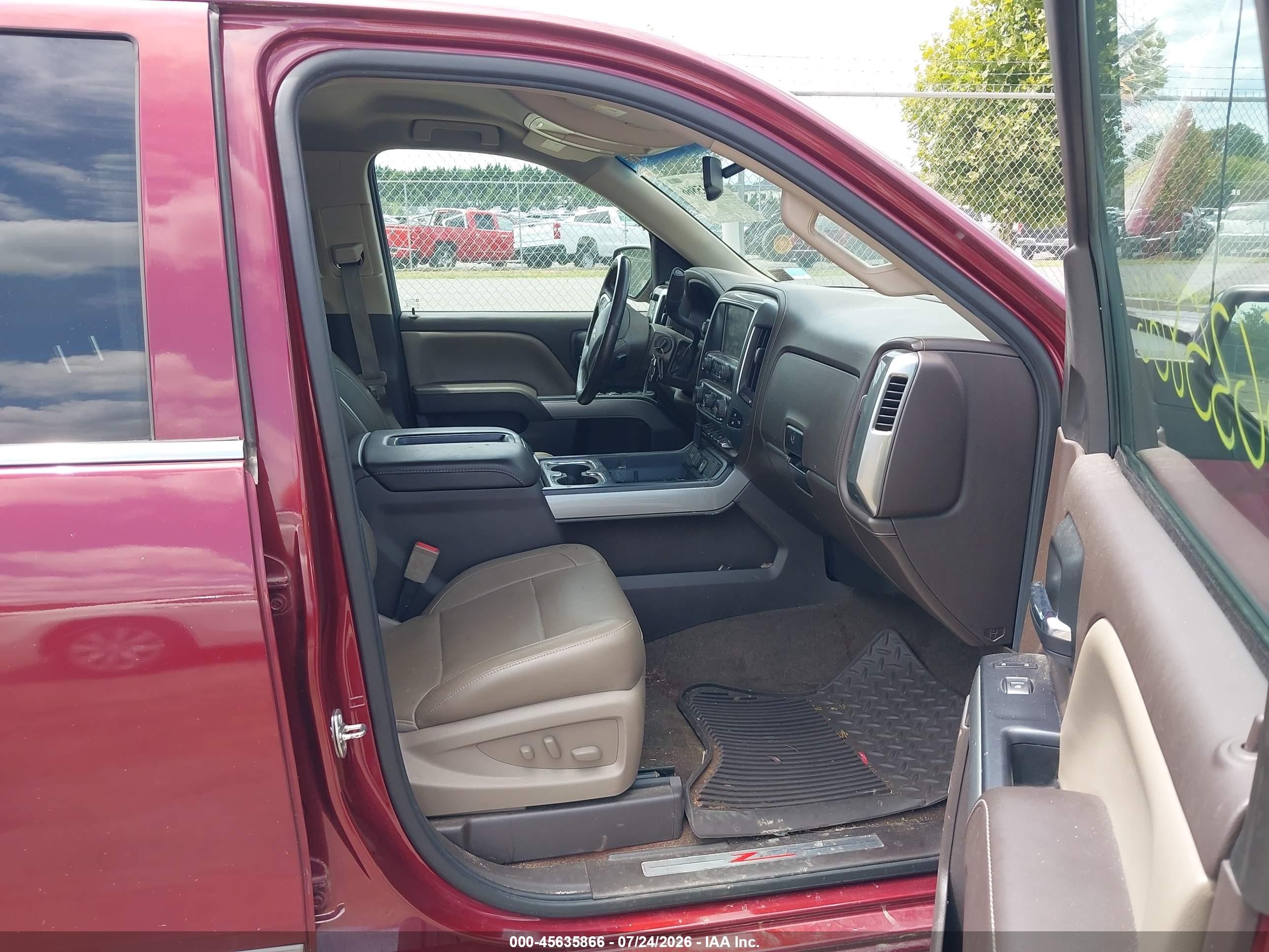 2015 Chevrolet Silverado 1500 Ltz Red vin: 1GCVKSEC0FZ161533