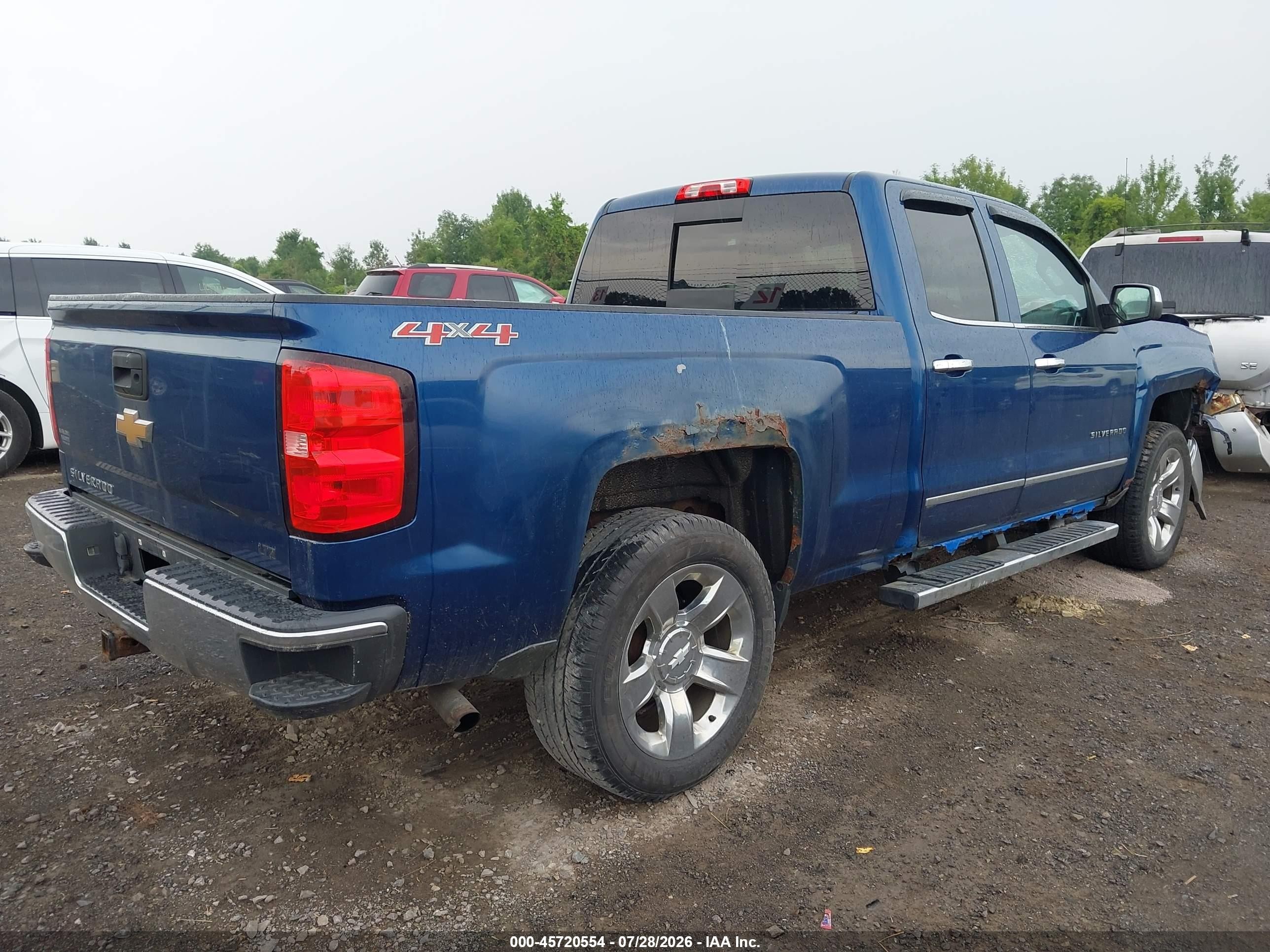 2015 Chevrolet Silverado 1500 Ltz Blue vin: 1GCVKSEC1FZ274455