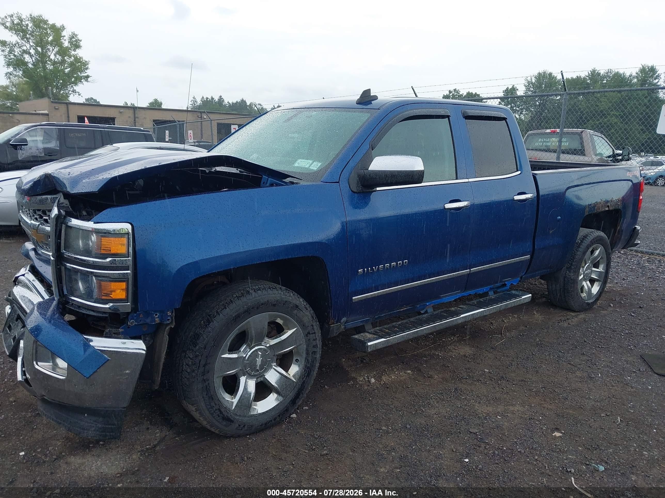 2015 Chevrolet Silverado 1500 Ltz Blue vin: 1GCVKSEC1FZ274455