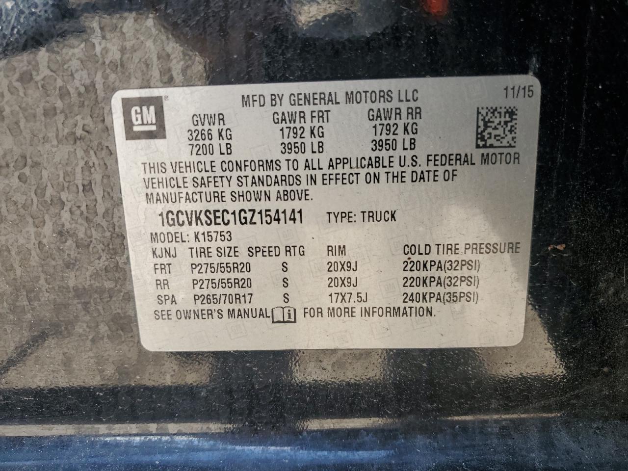 2016 Chevrolet Silverado K1500 Ltz   Black vin: 1GCVKSEC1GZ154141
