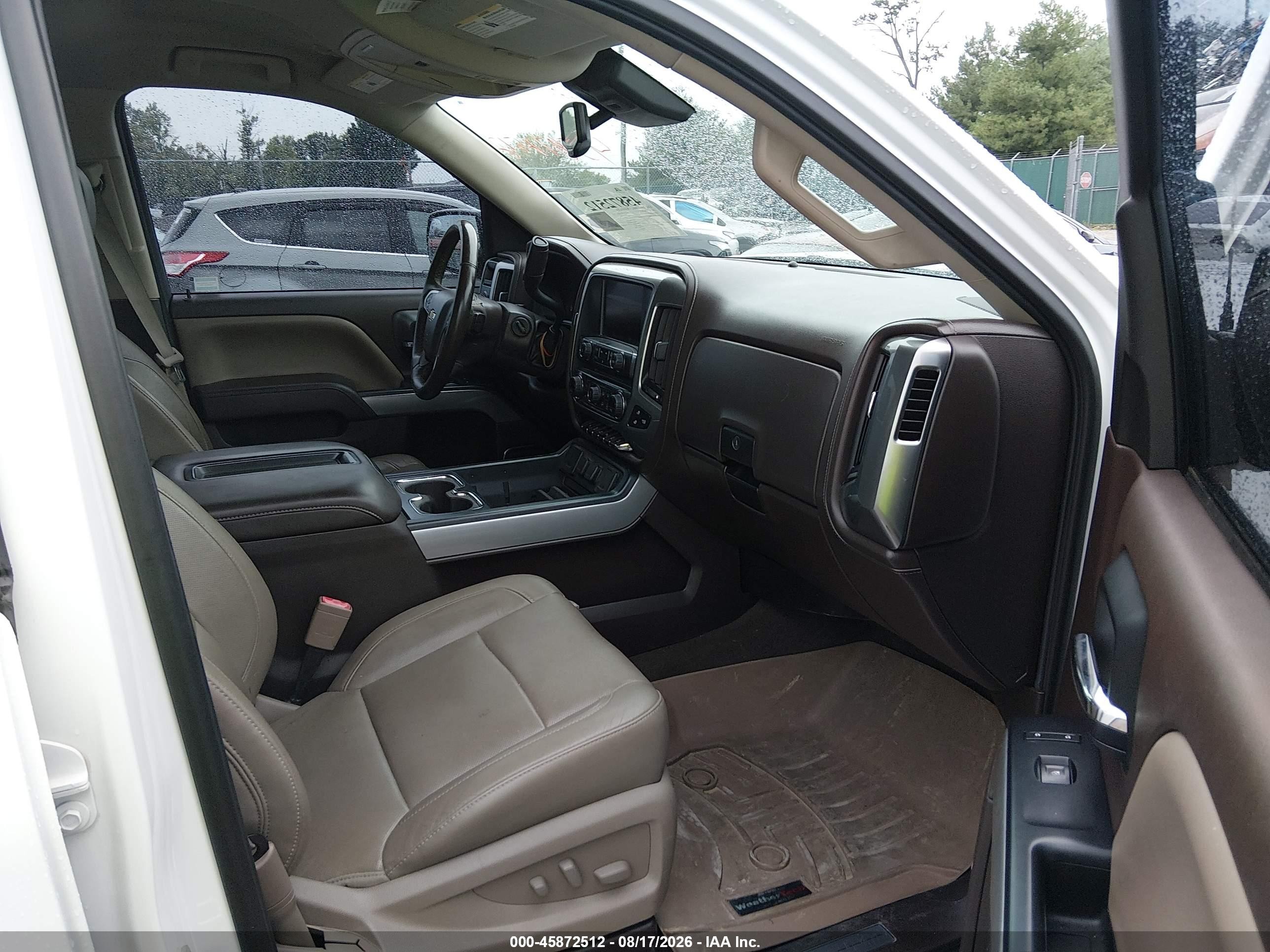 2015 Chevrolet Silverado 1500 Ltz White vin: 1GCVKSEC4FZ314351