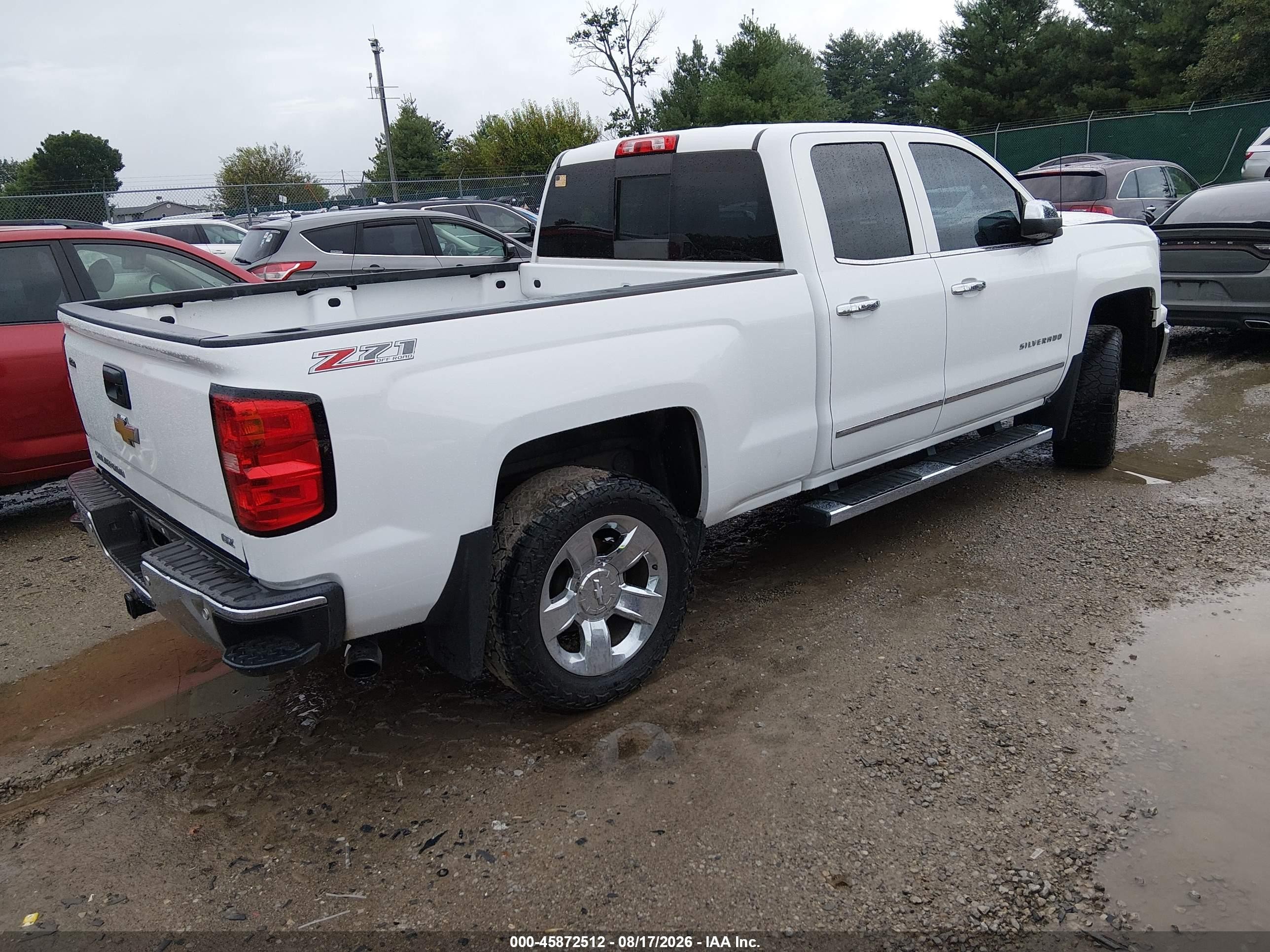 2015 Chevrolet Silverado 1500 Ltz White vin: 1GCVKSEC4FZ314351