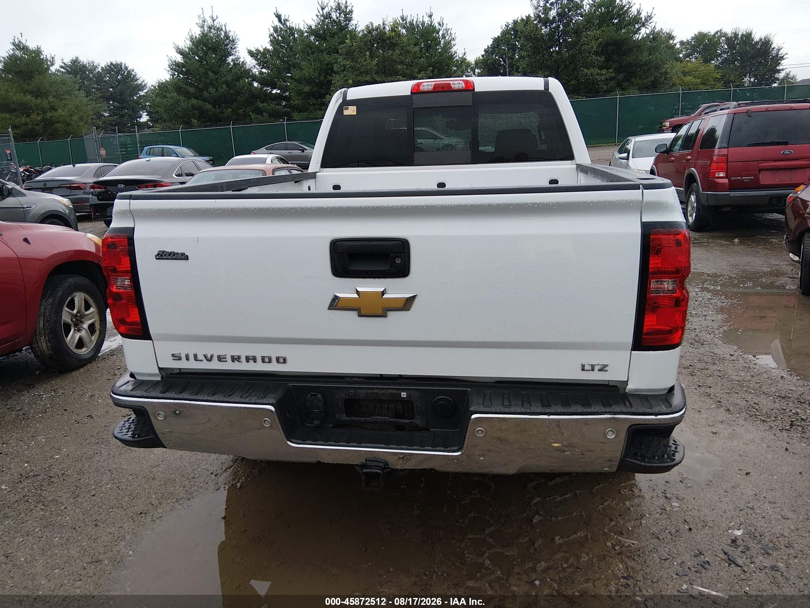 2015 Chevrolet Silverado 1500 Ltz White vin: 1GCVKSEC4FZ314351