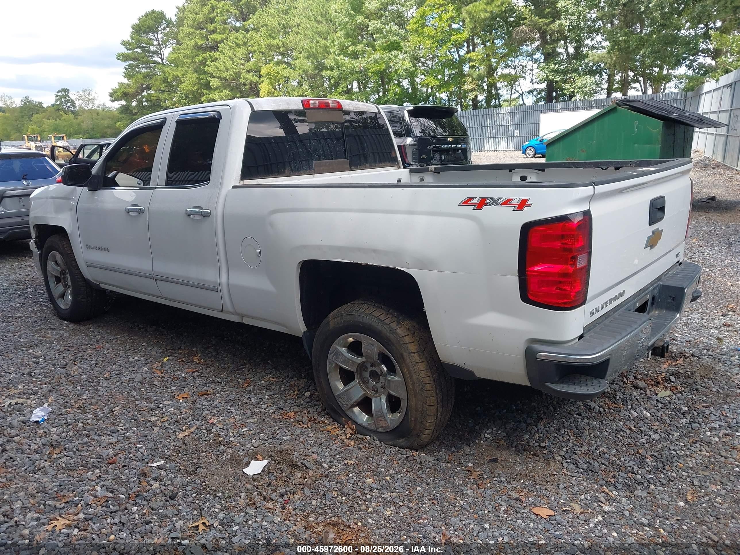 2015 Chevrolet Silverado 1500 Ltz White vin: 1GCVKSEC4FZ333479