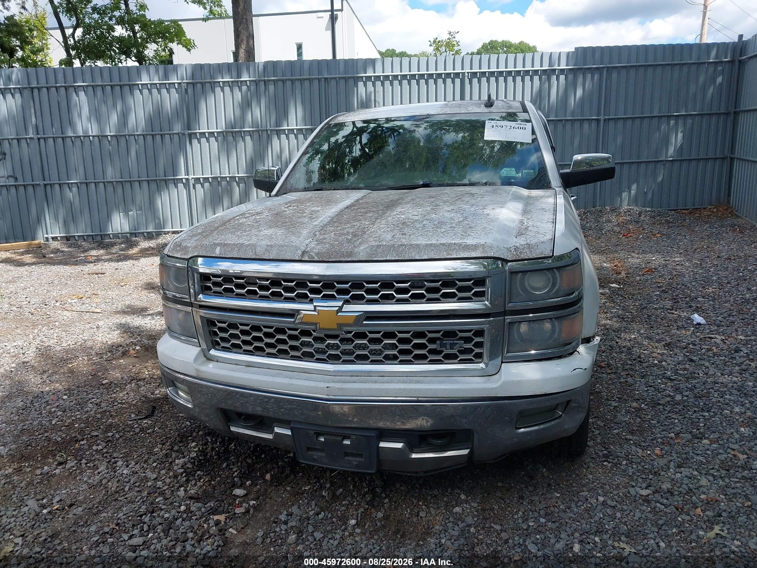 2015 Chevrolet Silverado 1500 Ltz White vin: 1GCVKSEC4FZ333479