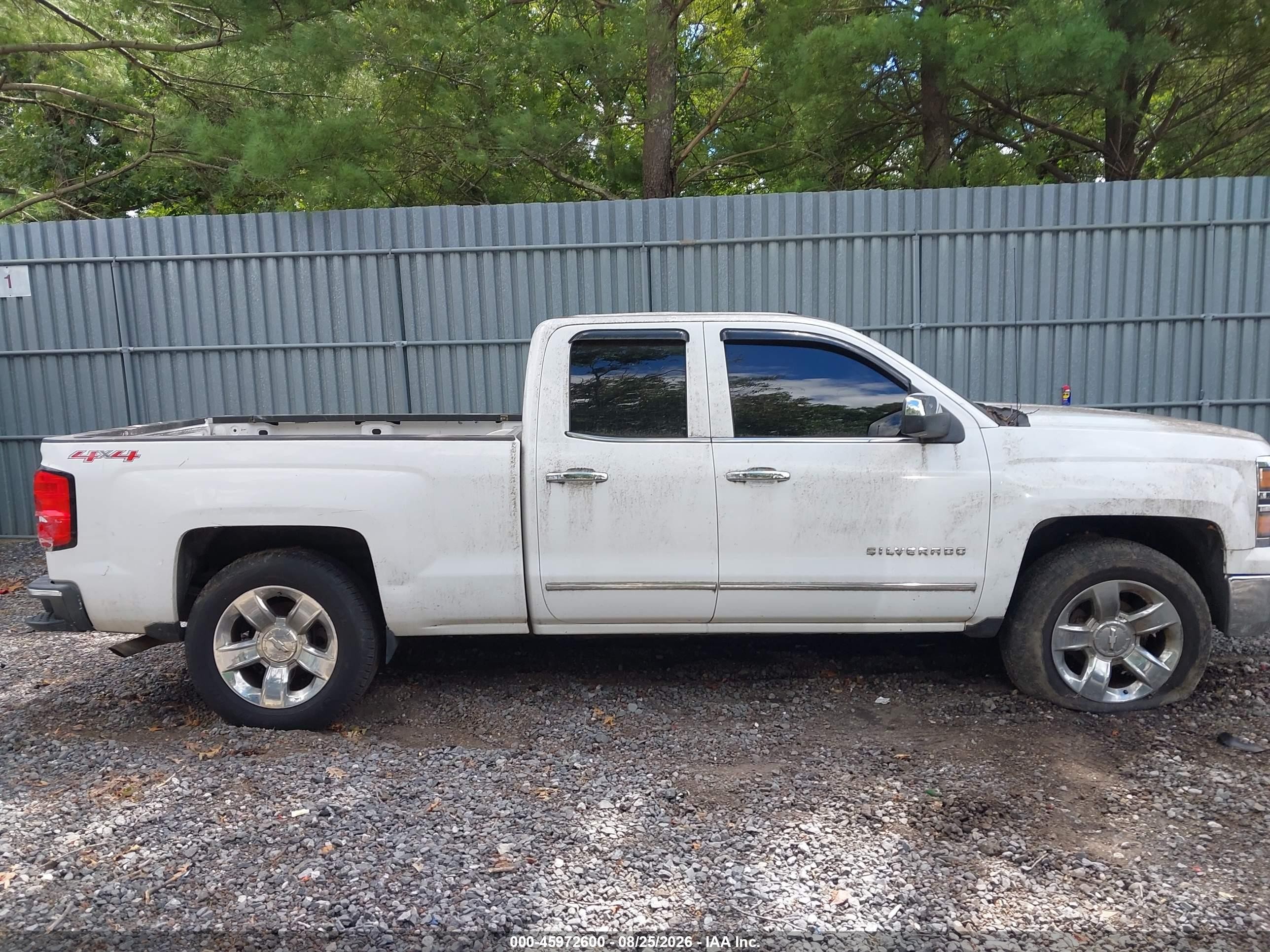 2015 Chevrolet Silverado 1500 Ltz White vin: 1GCVKSEC4FZ333479