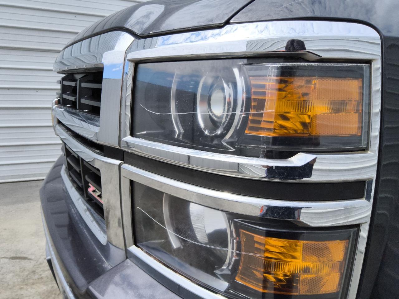 2014 Chevrolet Silverado K1500 Ltz Charcoal vin: 1GCVKSEC7EZ124493 Damage: Left Head Lamp, Heavy Scratch, Replacement Required