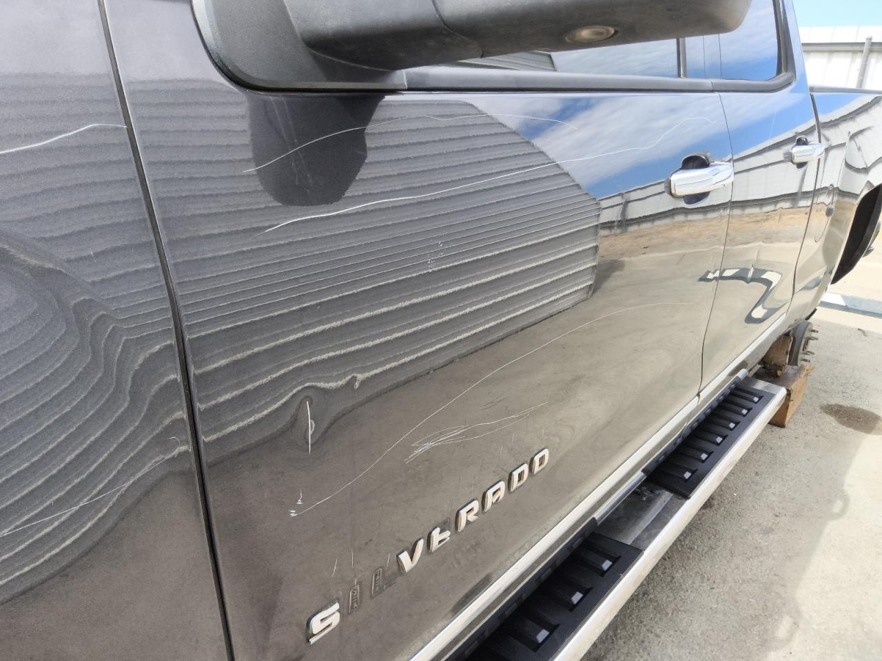 2014 Chevrolet Silverado K1500 Ltz Charcoal vin: 1GCVKSEC7EZ124493 Damage: Left Front Door, Dent(S) W/ Paint Dmg, > 12 Inches