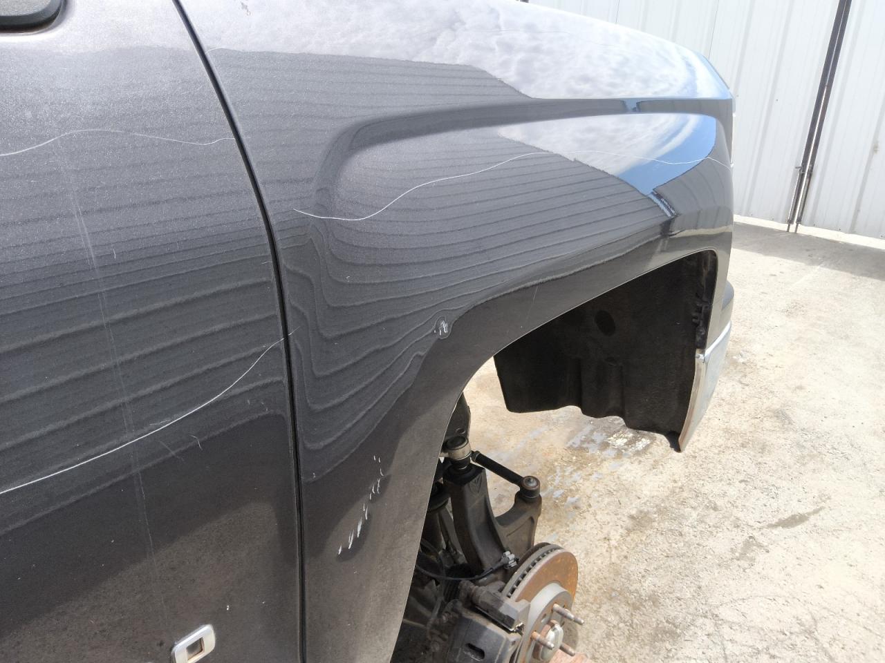 2014 Chevrolet Silverado K1500 Ltz Charcoal vin: 1GCVKSEC7EZ124493 Damage: Right Front Fender, Dent(S) W/ Paint Dmg, 7 To 8 Inches