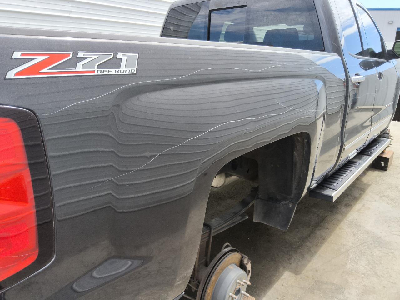 2014 Chevrolet Silverado K1500 Ltz Charcoal vin: 1GCVKSEC7EZ124493 Damage: Right Bed Side, Dent(S) W/ Paint Dmg, > 12 Inches