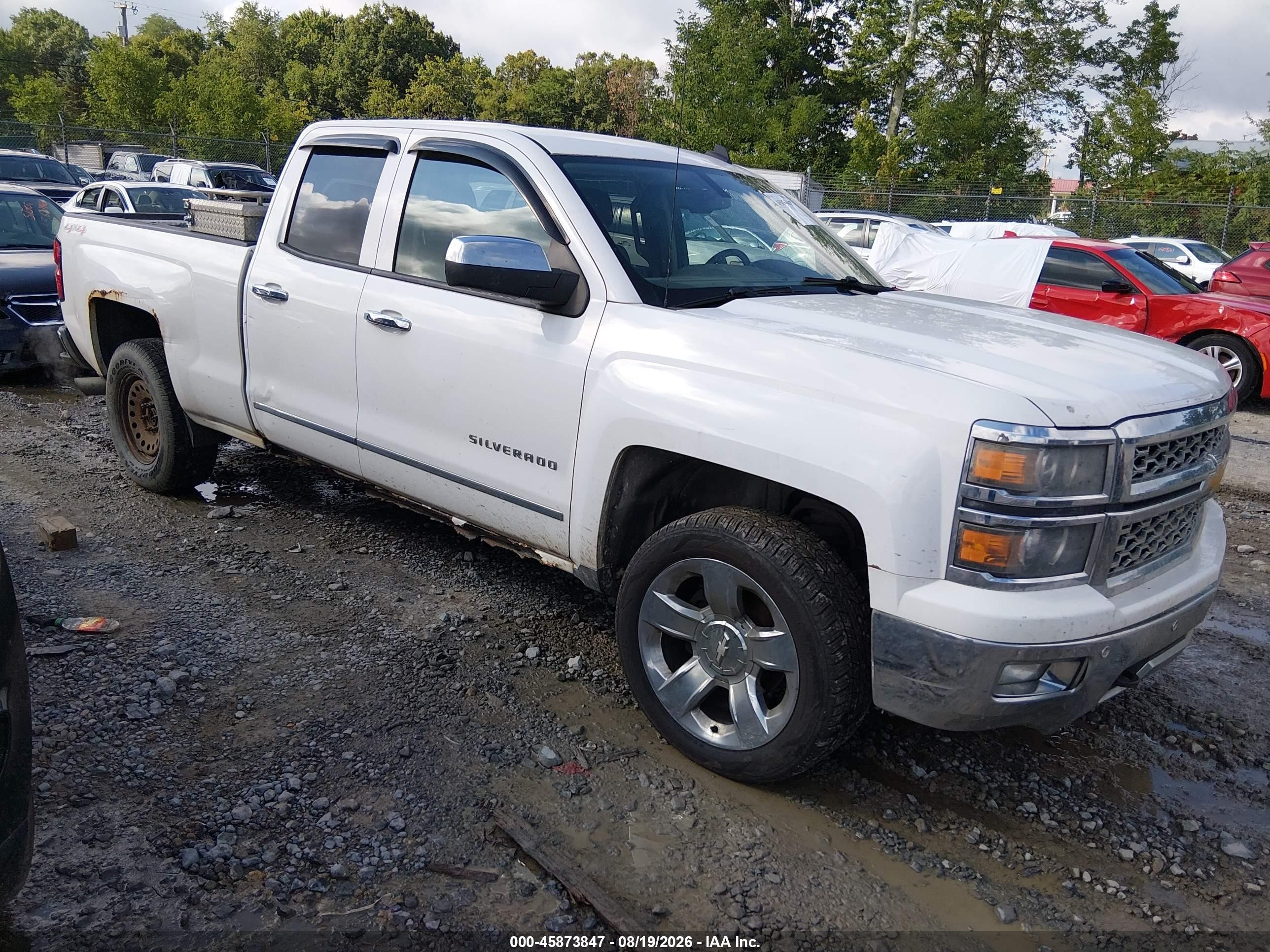 2014 Chevrolet Silverado 1500 Ltz White vin: 1GCVKSEC7EZ141679