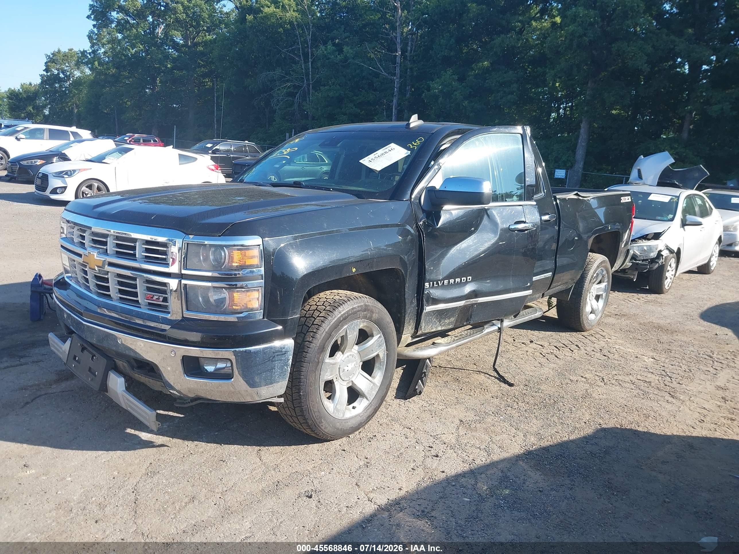 2015 Chevrolet Silverado 1500 Ltz Black vin: 1GCVKSEC7FZ264903