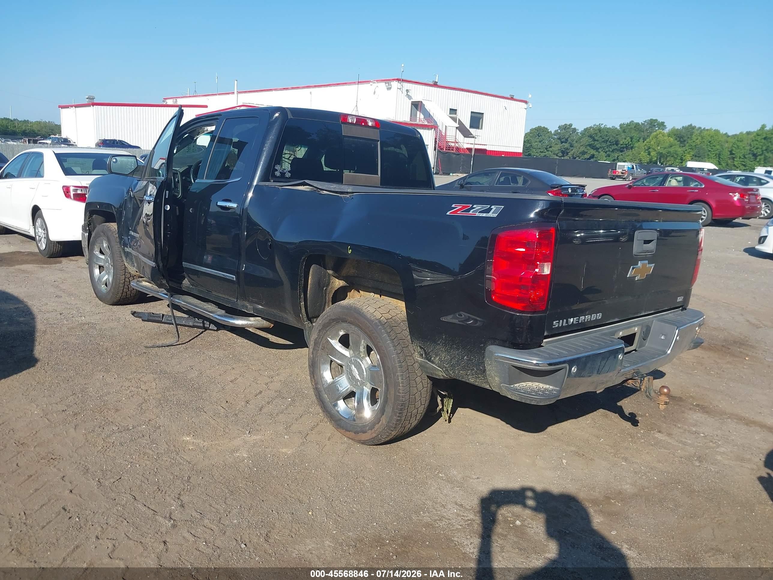 2015 Chevrolet Silverado 1500 Ltz Black vin: 1GCVKSEC7FZ264903