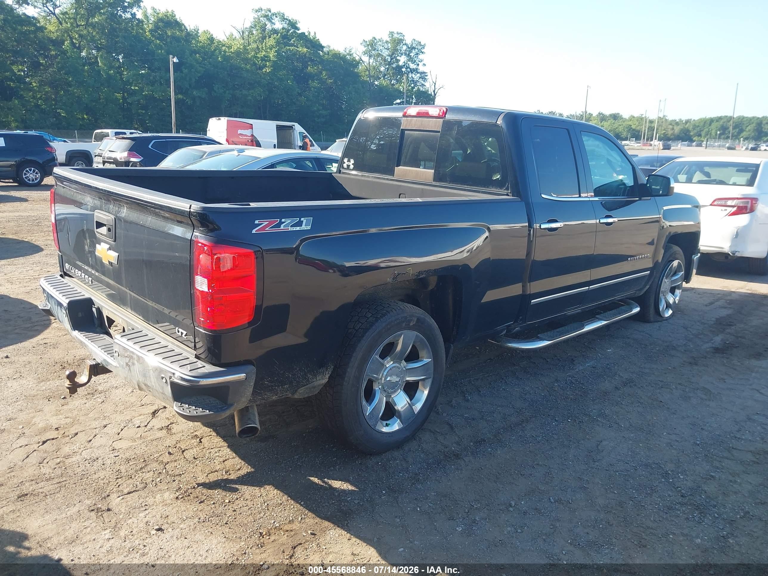 2015 Chevrolet Silverado 1500 Ltz Black vin: 1GCVKSEC7FZ264903