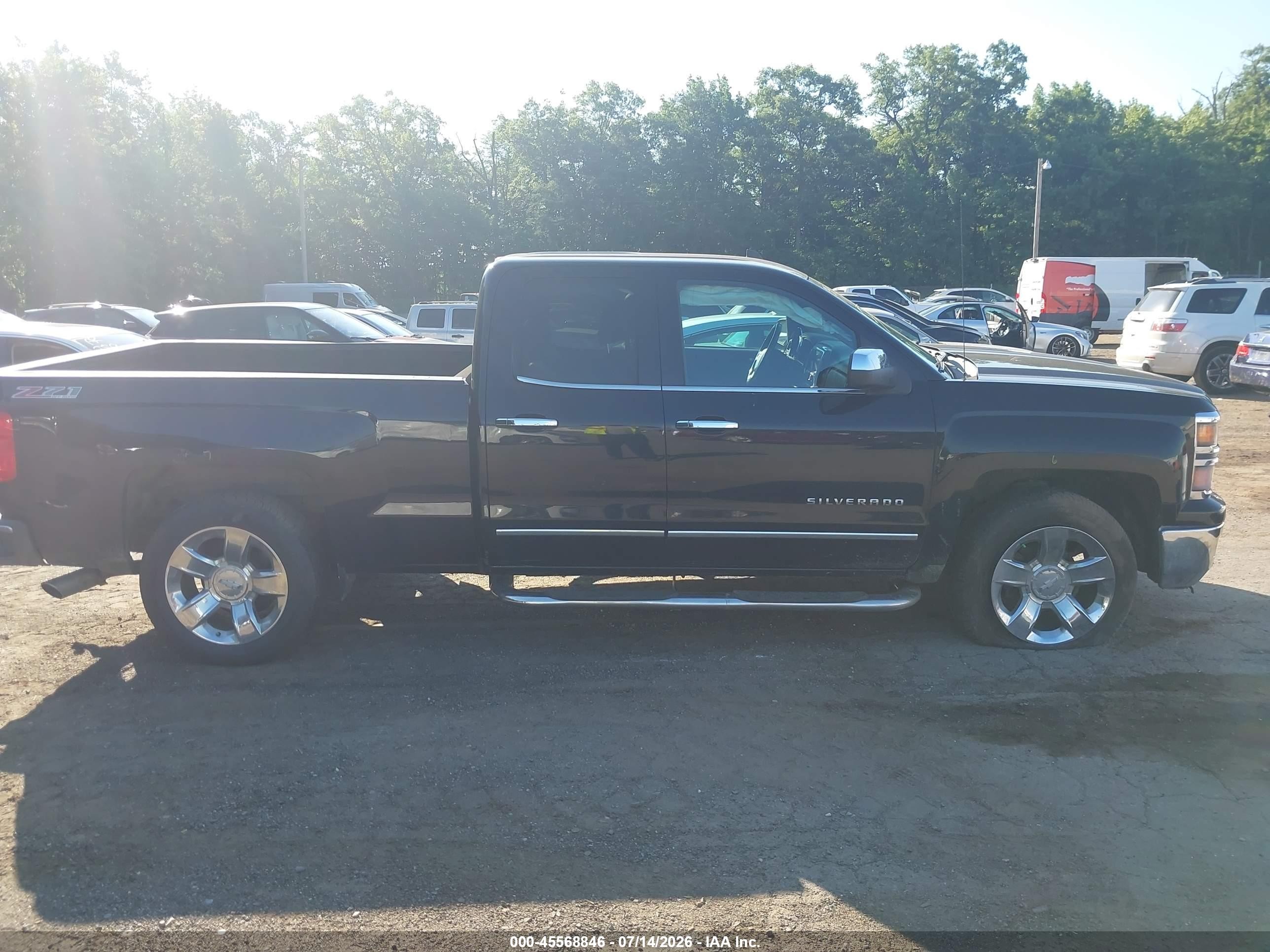 2015 Chevrolet Silverado 1500 Ltz Black vin: 1GCVKSEC7FZ264903