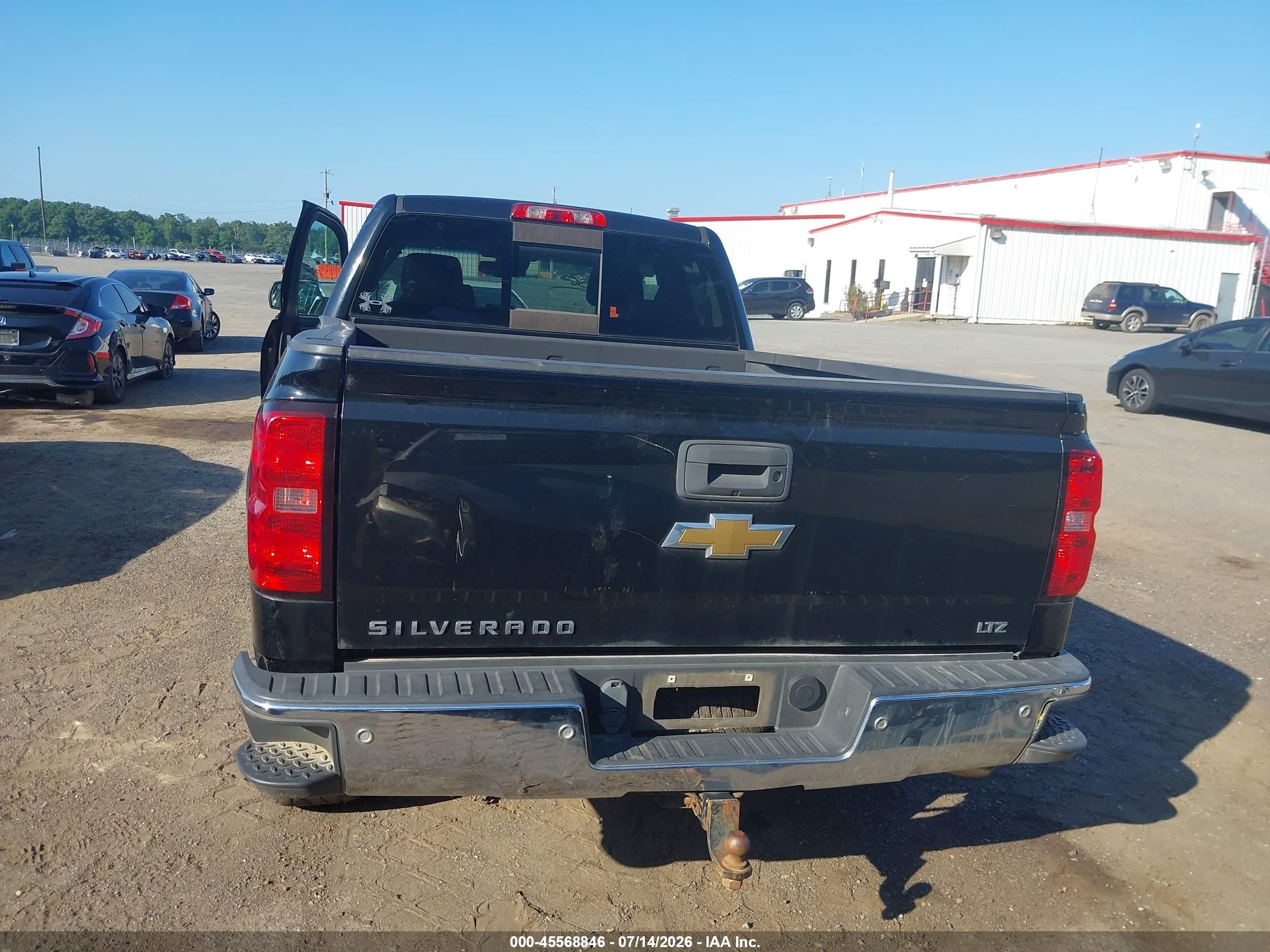 2015 Chevrolet Silverado 1500 Ltz Black vin: 1GCVKSEC7FZ264903