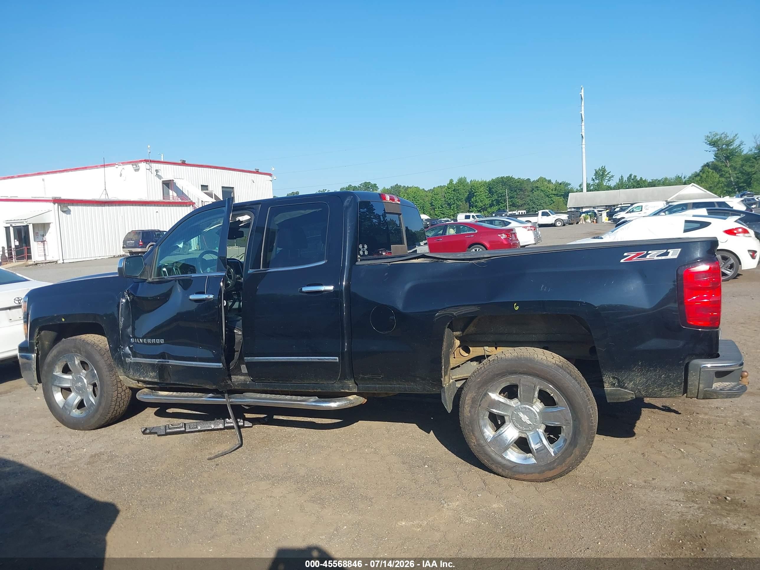 2015 Chevrolet Silverado 1500 Ltz Black vin: 1GCVKSEC7FZ264903