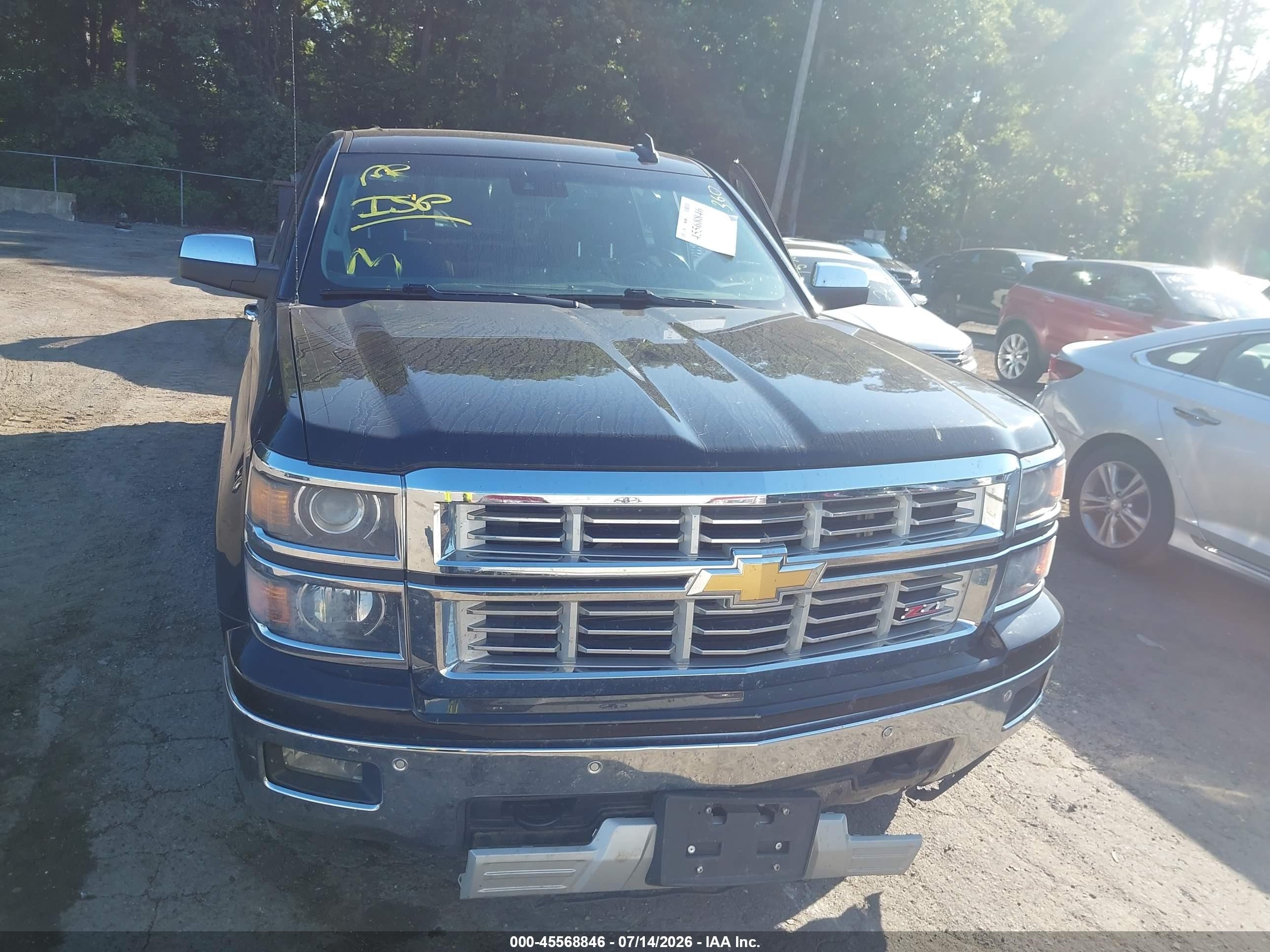 2015 Chevrolet Silverado 1500 Ltz Black vin: 1GCVKSEC7FZ264903