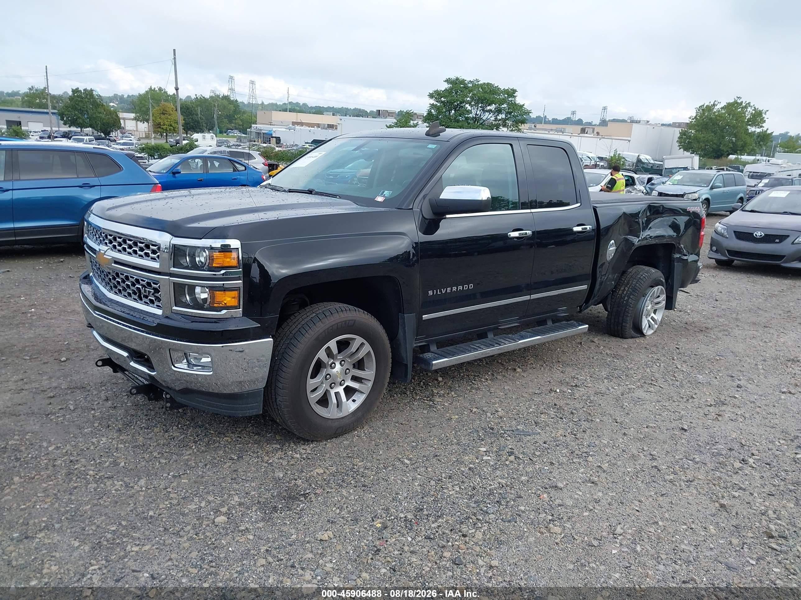 2015 Chevrolet Silverado 1500 Ltz Black vin: 1GCVKSEC8FZ276235