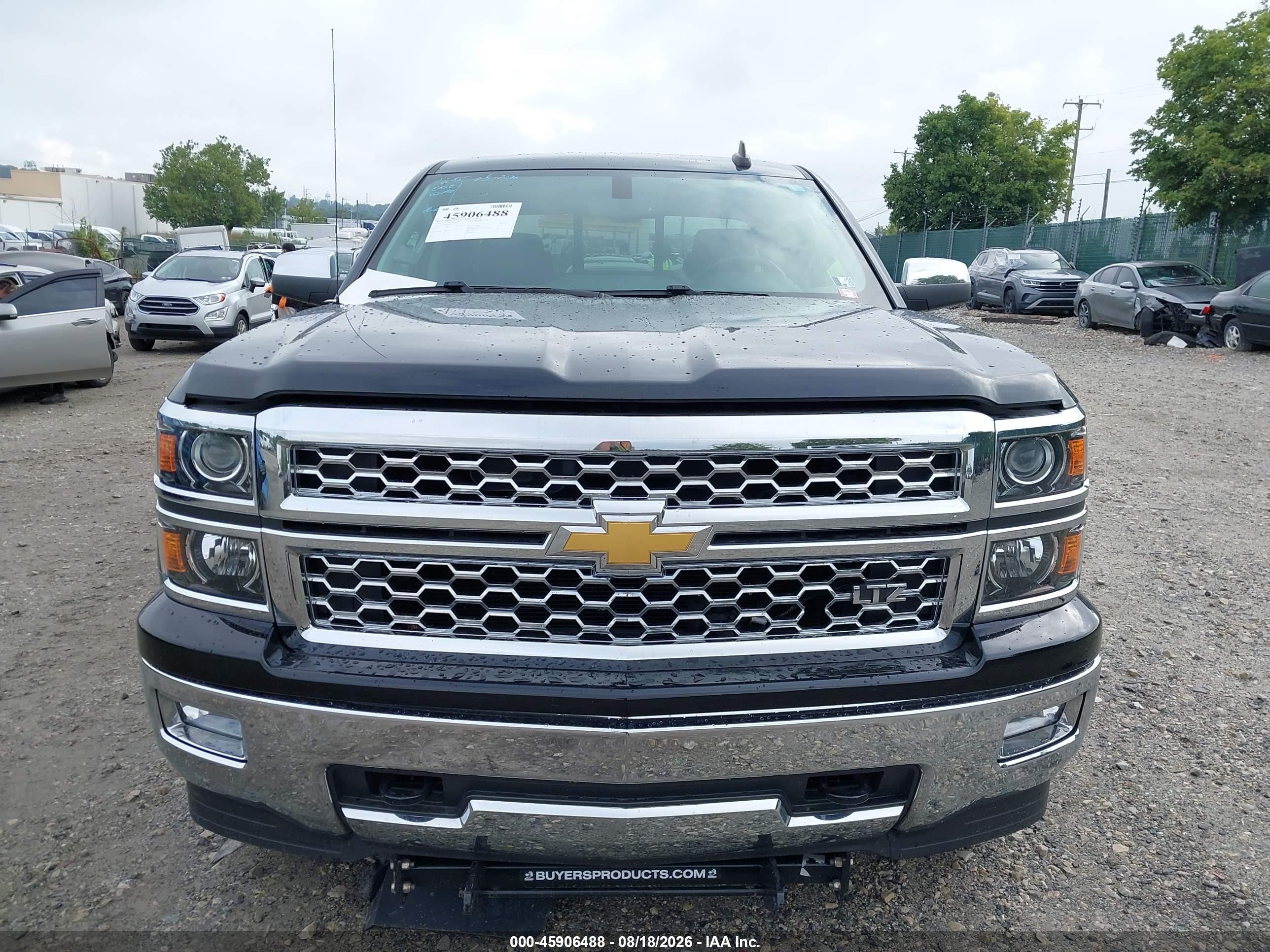 2015 Chevrolet Silverado 1500 Ltz Black vin: 1GCVKSEC8FZ276235