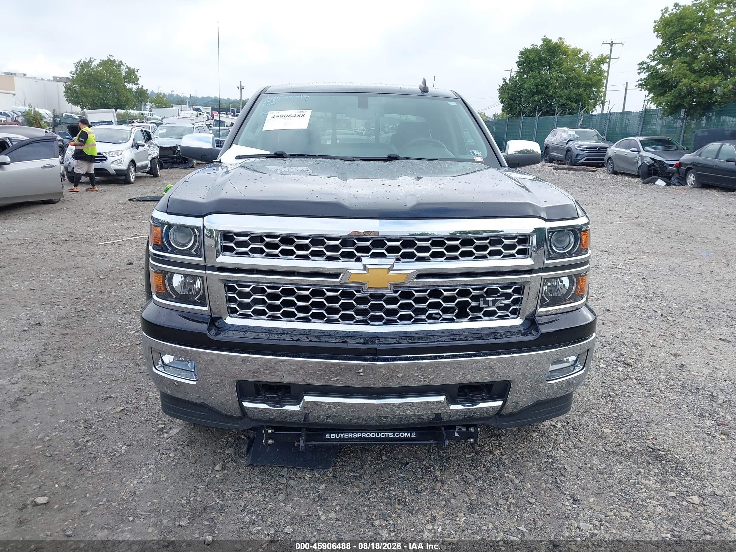 2015 Chevrolet Silverado 1500 Ltz Black vin: 1GCVKSEC8FZ276235