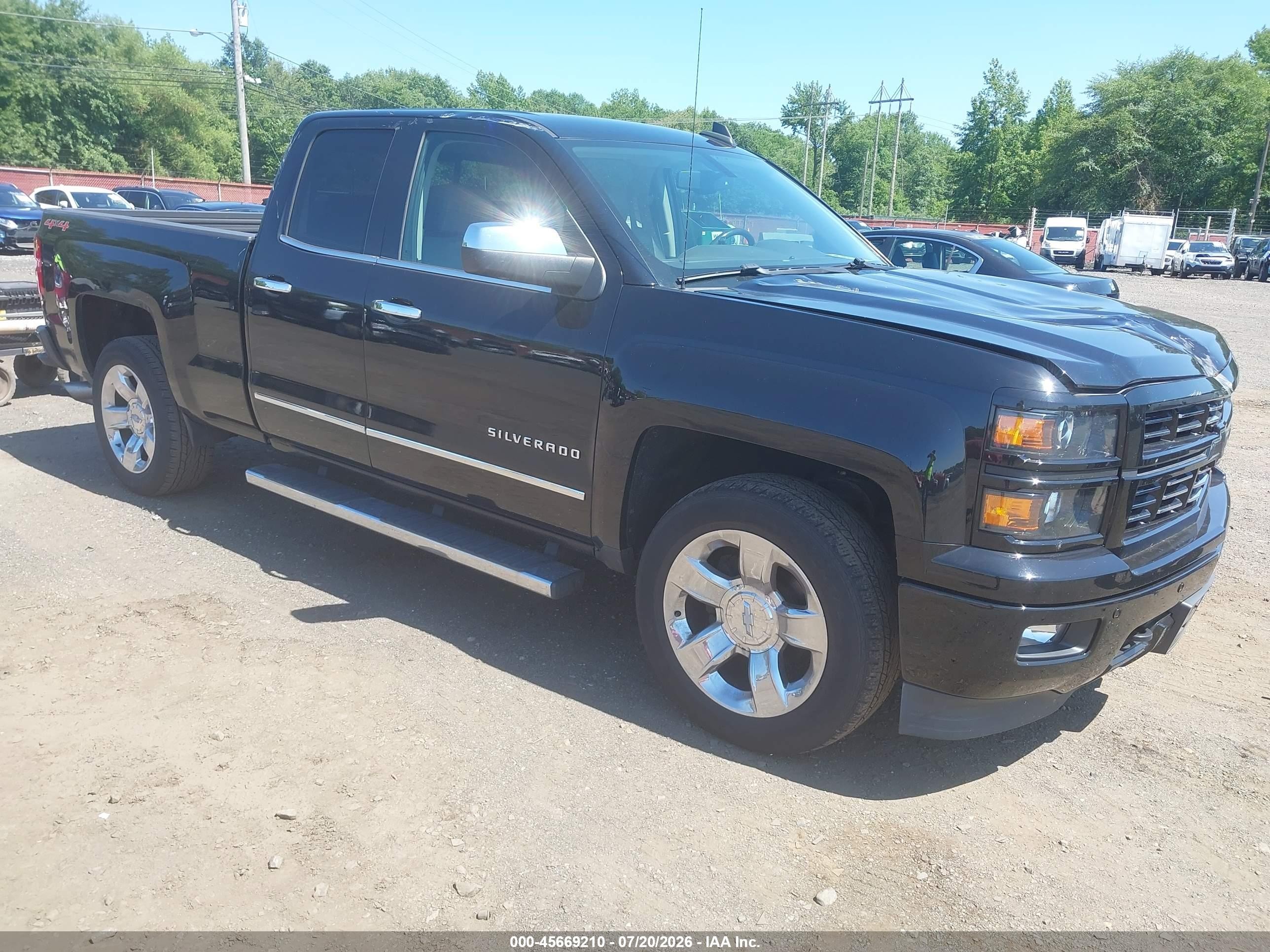 2015 Chevrolet Silverado 1500 Ltz Black vin: 1GCVKSEC8FZ364010