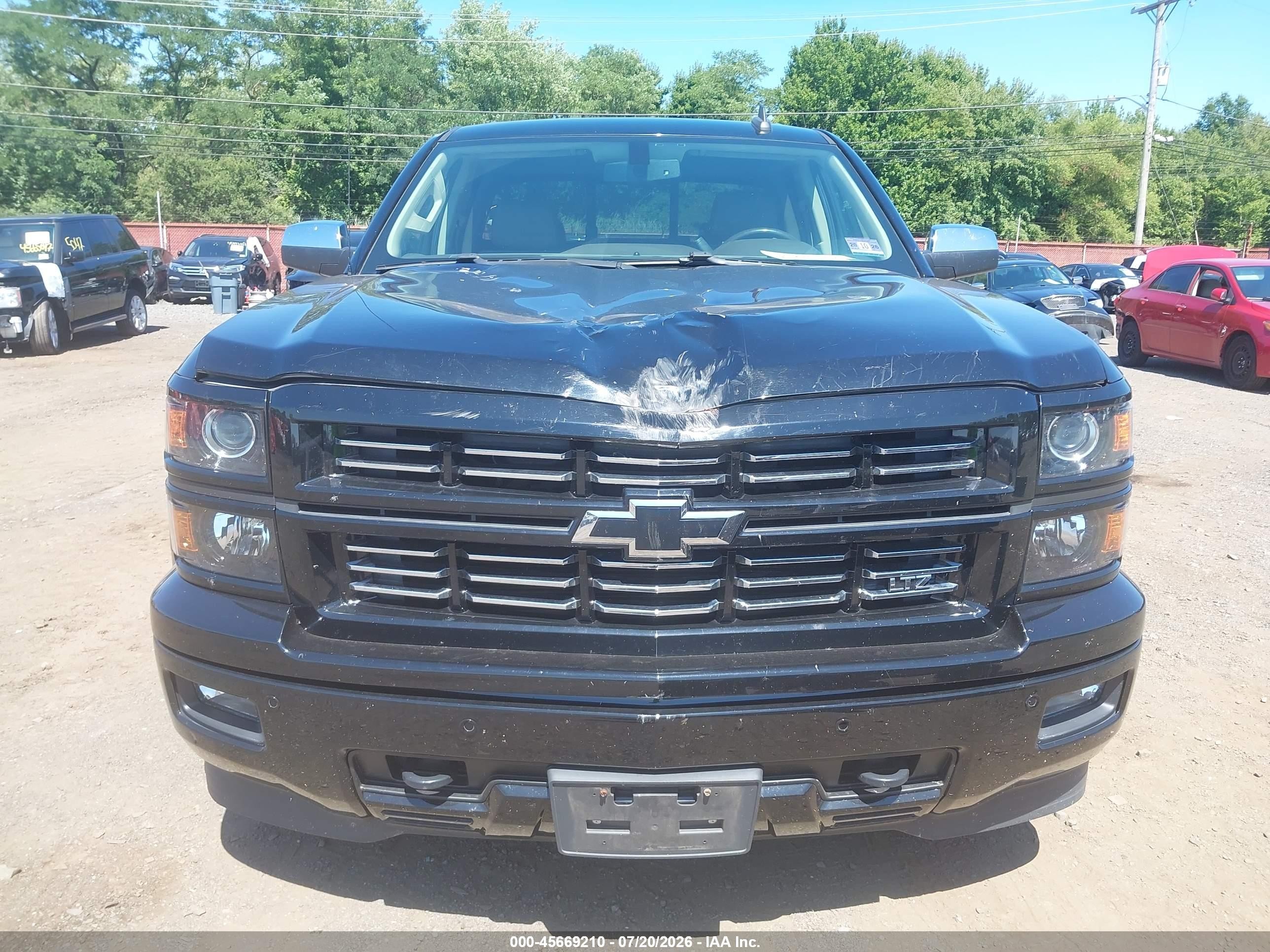 2015 Chevrolet Silverado 1500 Ltz Black vin: 1GCVKSEC8FZ364010
