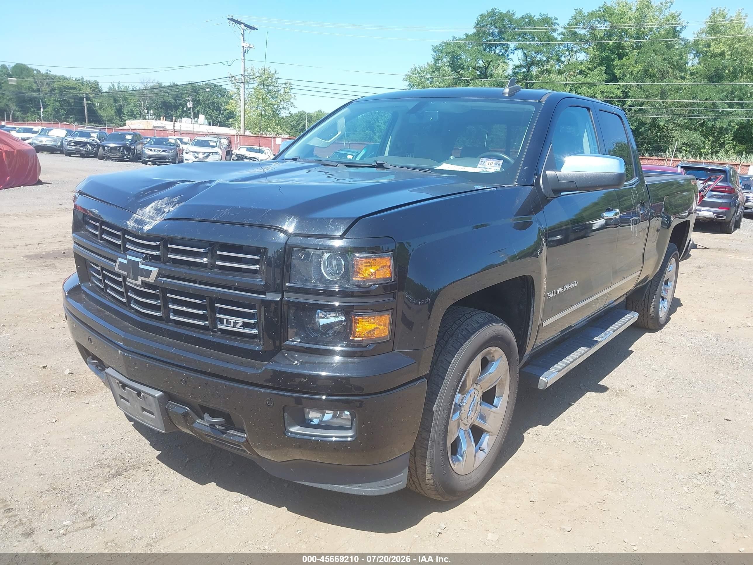 2015 Chevrolet Silverado 1500 Ltz Black vin: 1GCVKSEC8FZ364010