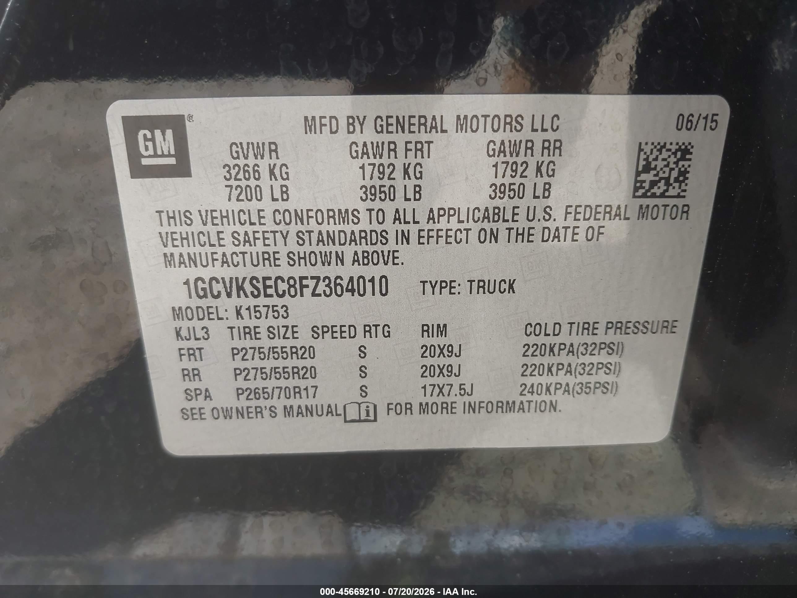 2015 Chevrolet Silverado 1500 Ltz Black vin: 1GCVKSEC8FZ364010