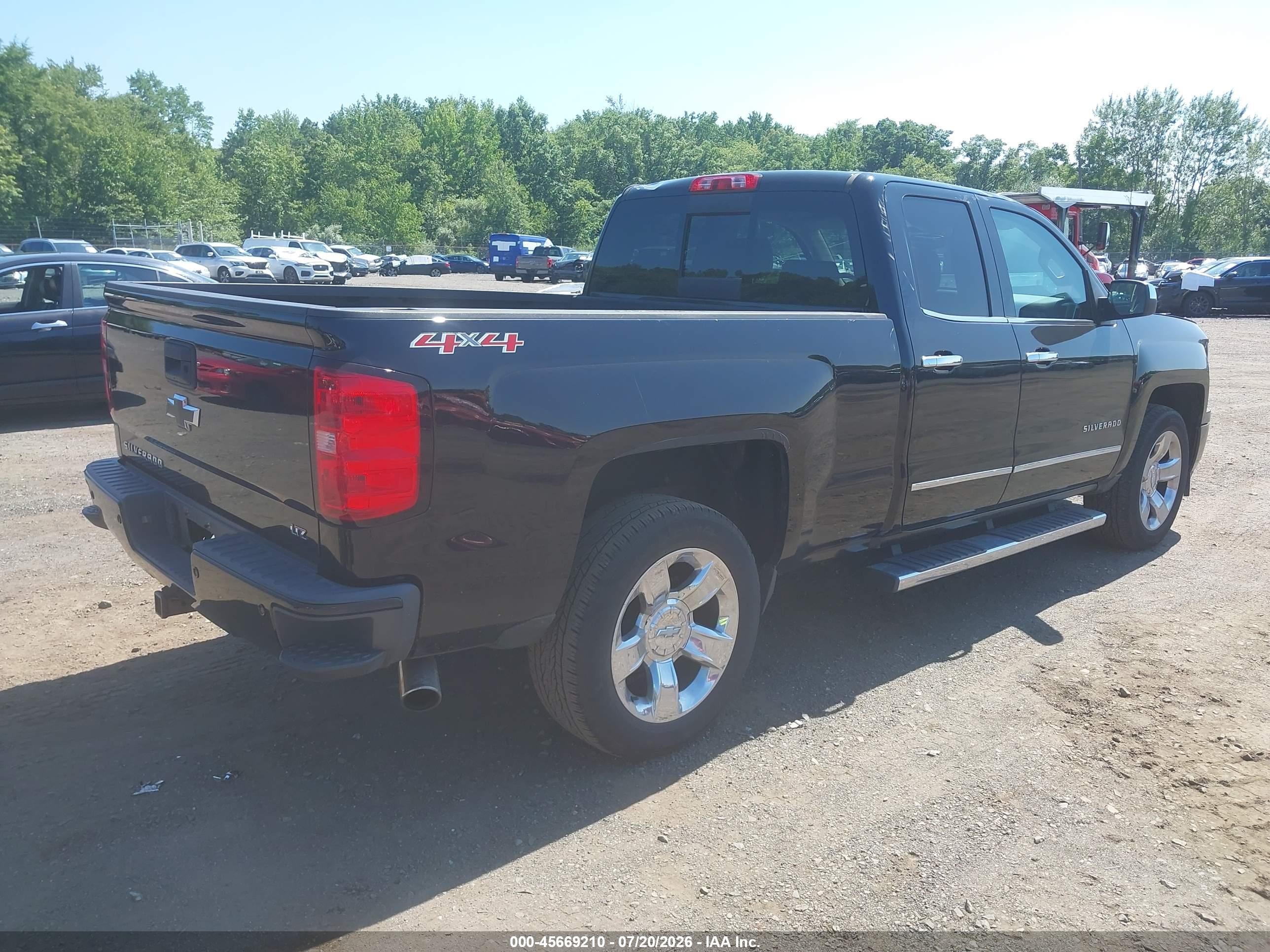 2015 Chevrolet Silverado 1500 Ltz Black vin: 1GCVKSEC8FZ364010