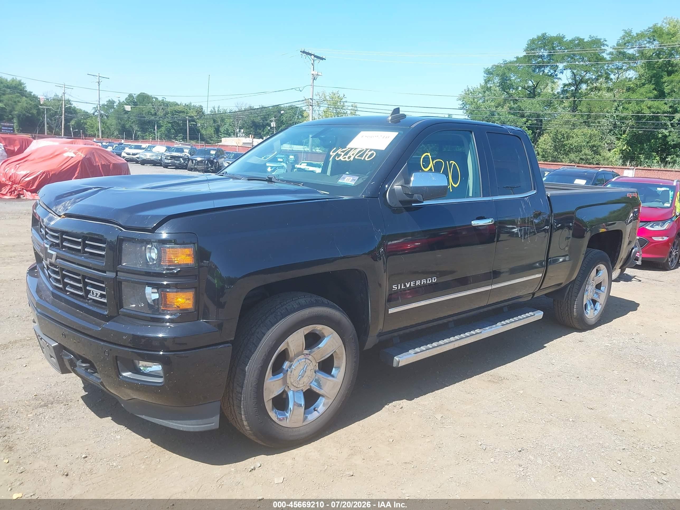 2015 Chevrolet Silverado 1500 Ltz Black vin: 1GCVKSEC8FZ364010