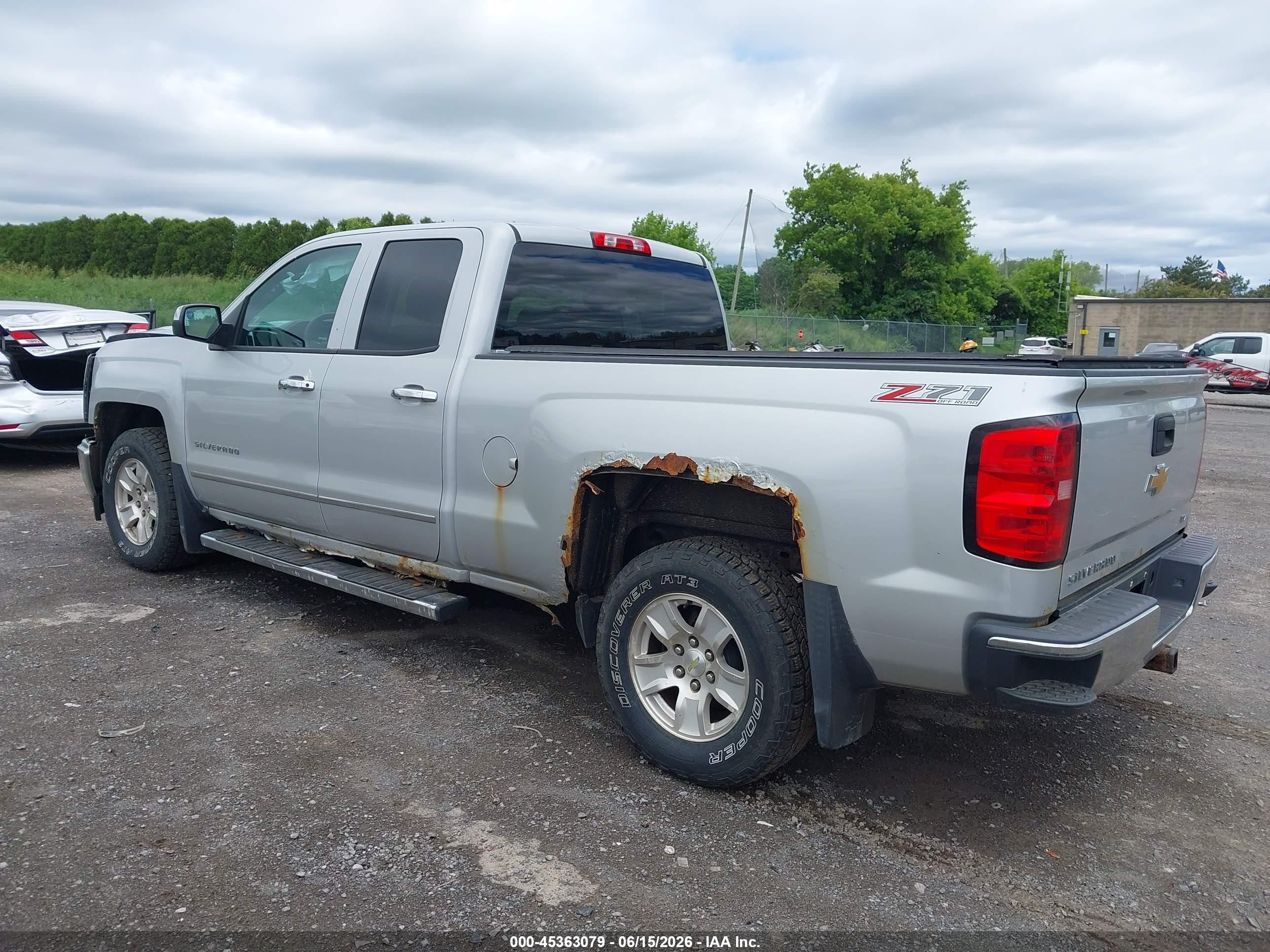 2014 Chevrolet Silverado 1500 Ltz Silver vin: 1GCVKSEC9EZ247907