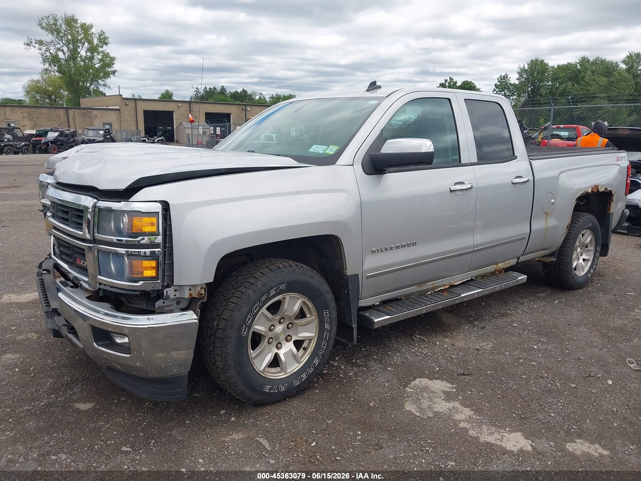 2014 Chevrolet Silverado 1500 Ltz Silver vin: 1GCVKSEC9EZ247907