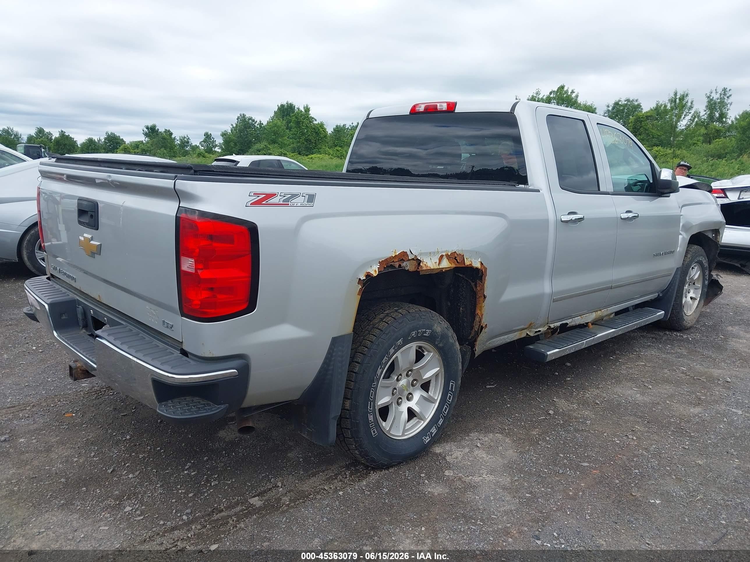 2014 Chevrolet Silverado 1500 Ltz Silver vin: 1GCVKSEC9EZ247907