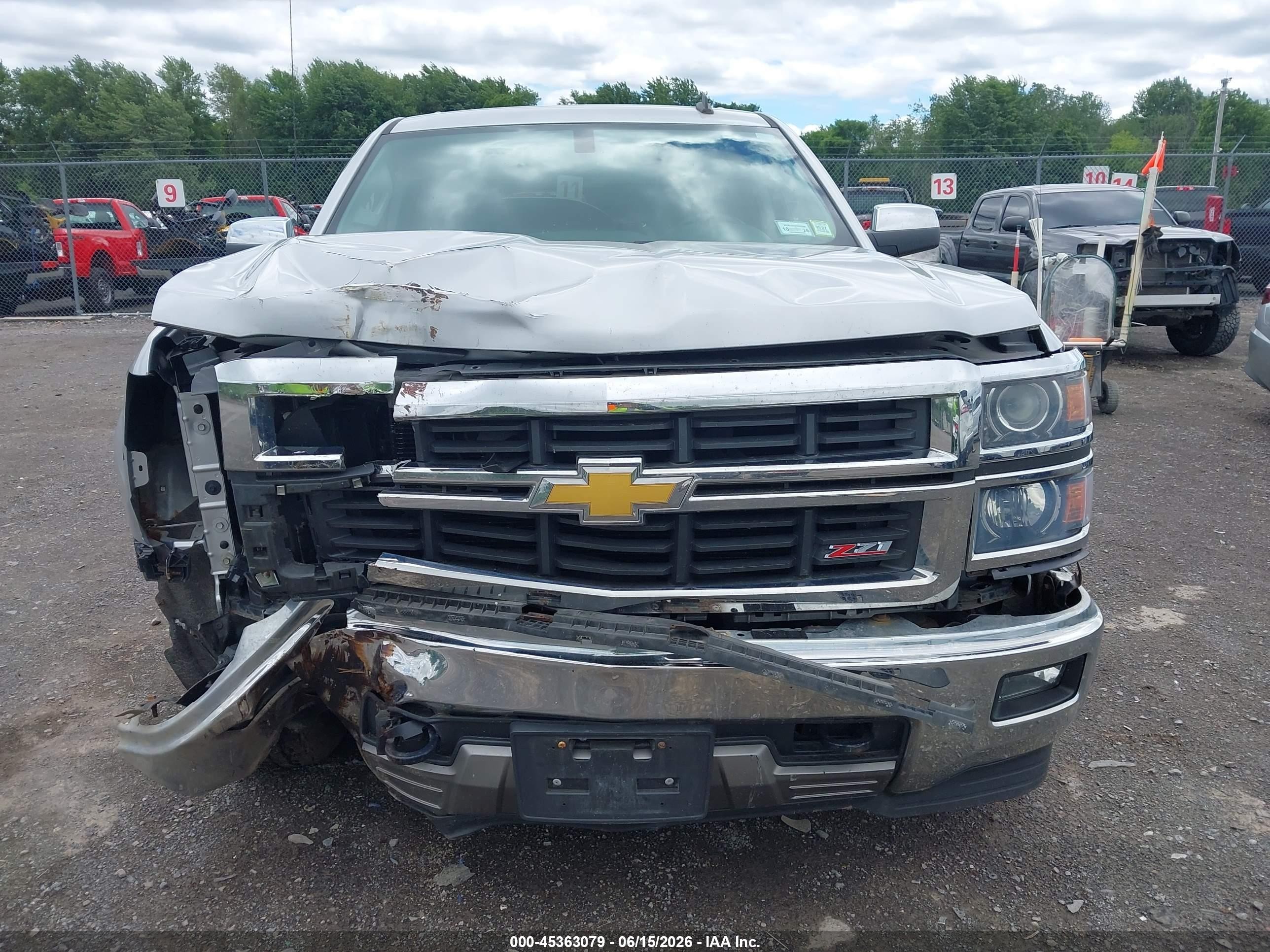 2014 Chevrolet Silverado 1500 Ltz Silver vin: 1GCVKSEC9EZ247907
