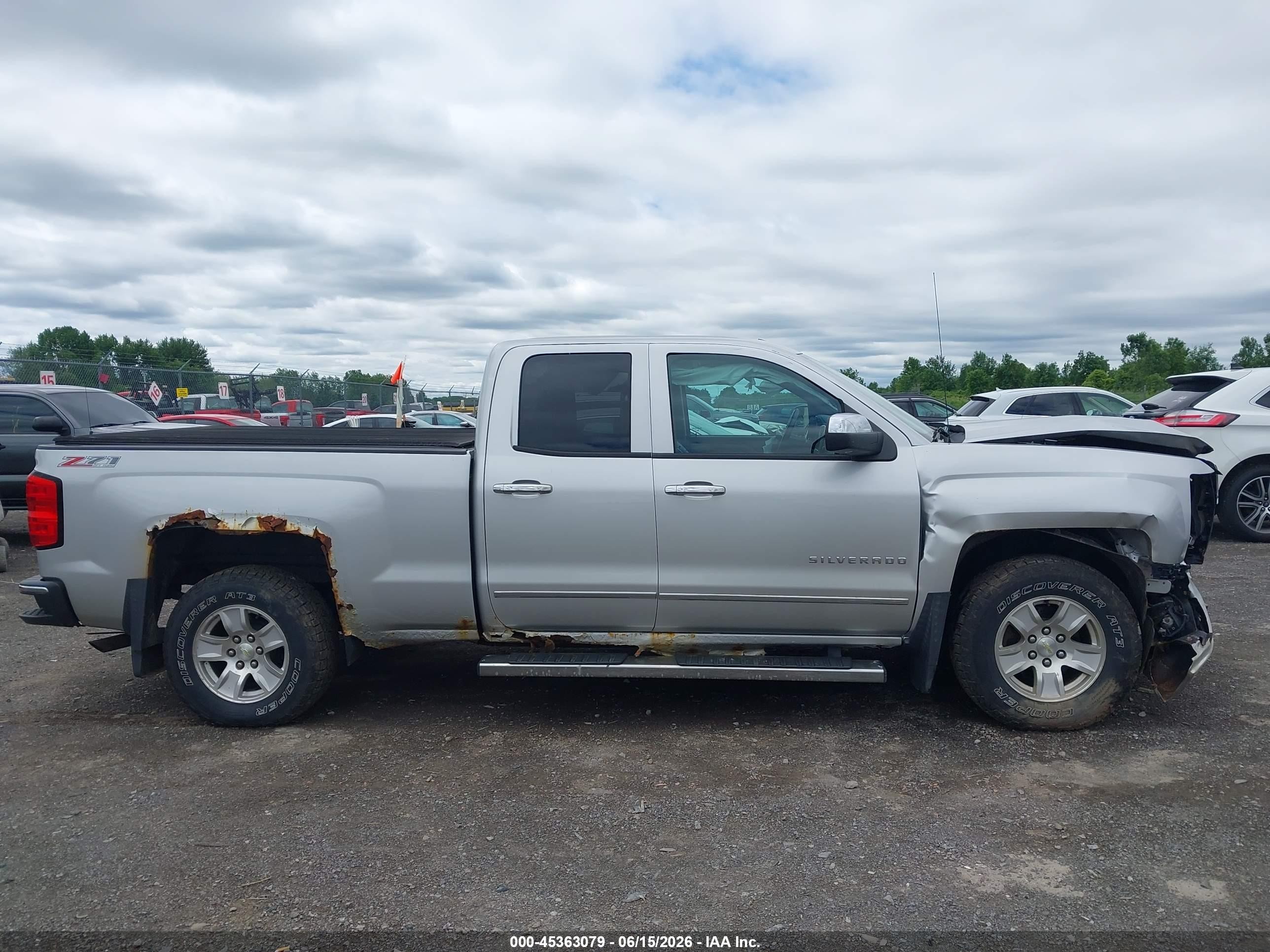 2014 Chevrolet Silverado 1500 Ltz Silver vin: 1GCVKSEC9EZ247907