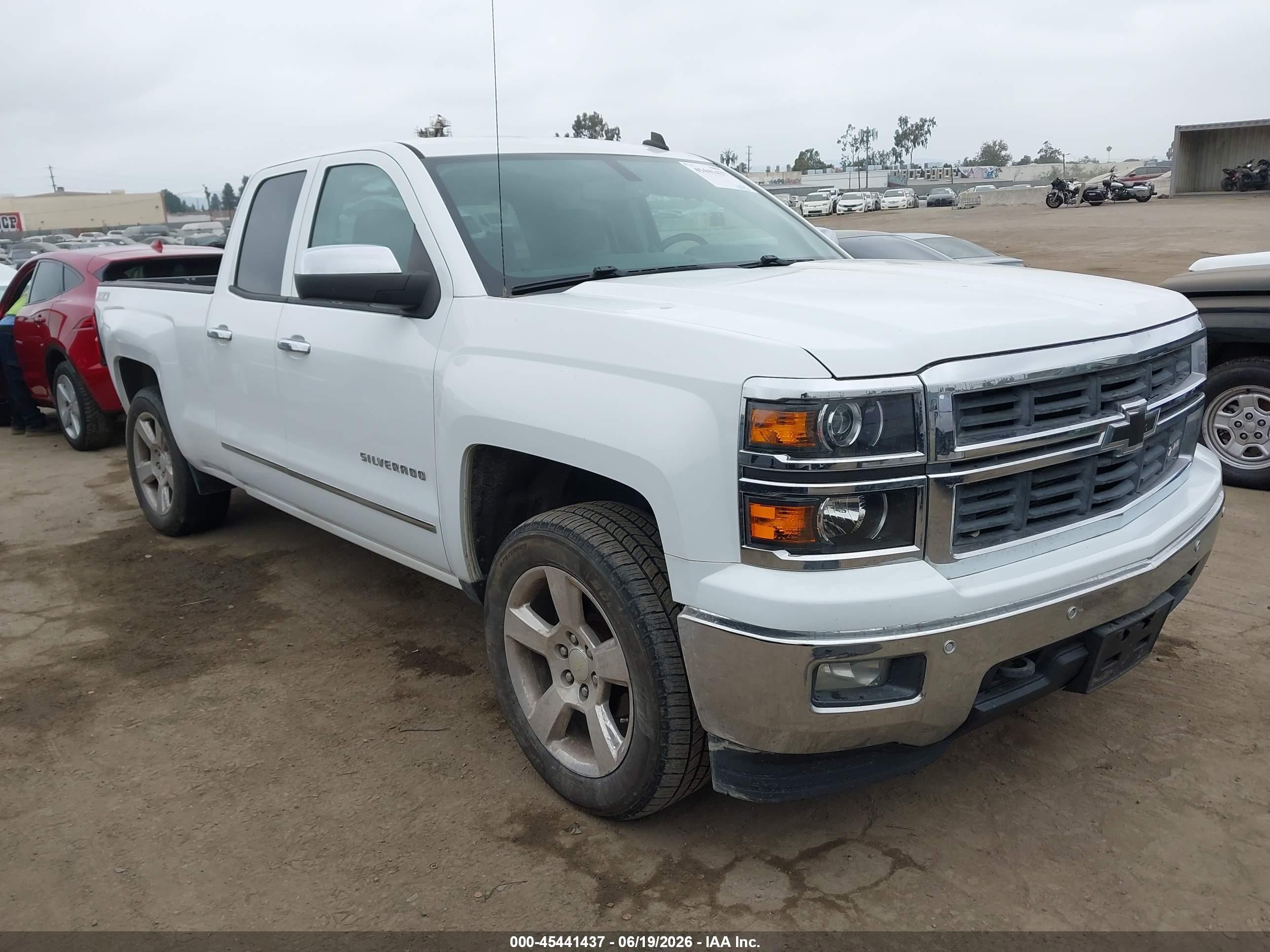 2014 Chevrolet Silverado 1500 Ltz White vin: 1GCVKSECXEZ249116