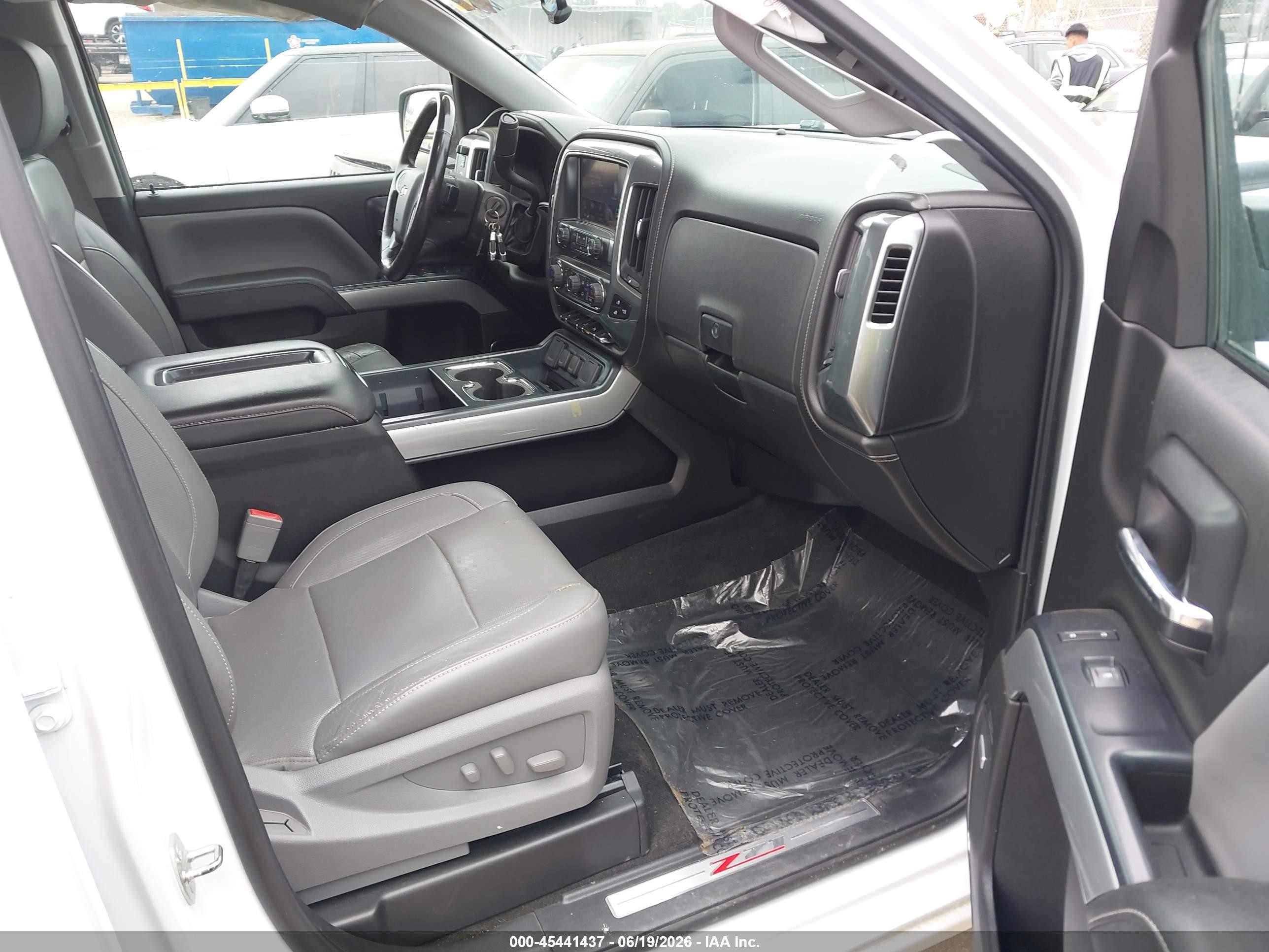 2014 Chevrolet Silverado 1500 Ltz White vin: 1GCVKSECXEZ249116
