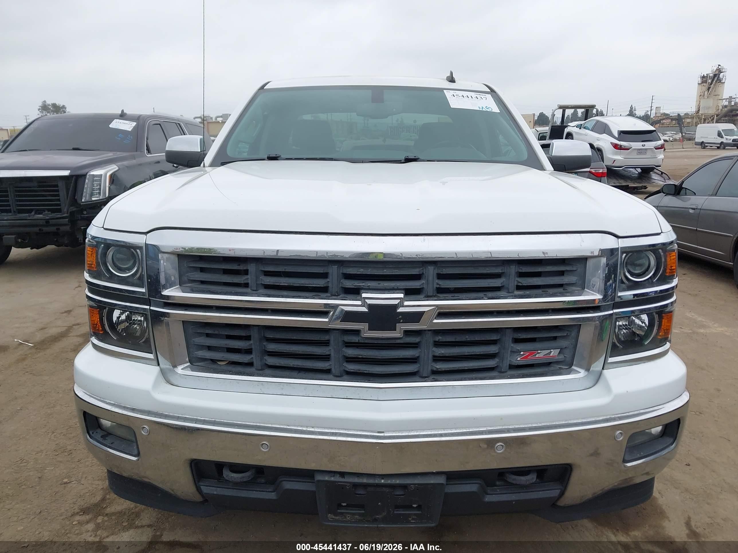2014 Chevrolet Silverado 1500 Ltz White vin: 1GCVKSECXEZ249116