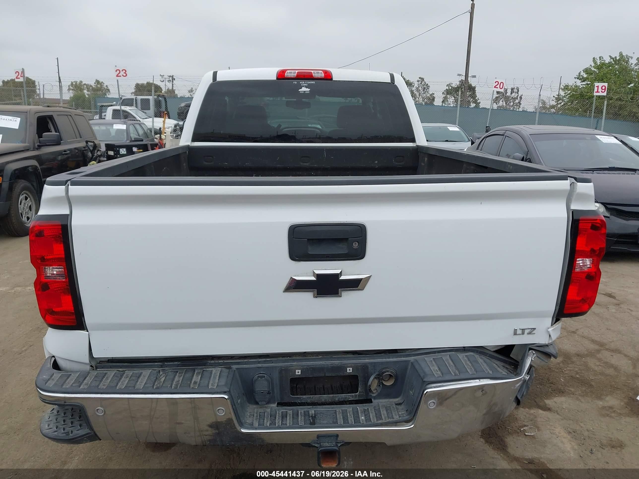 2014 Chevrolet Silverado 1500 Ltz White vin: 1GCVKSECXEZ249116