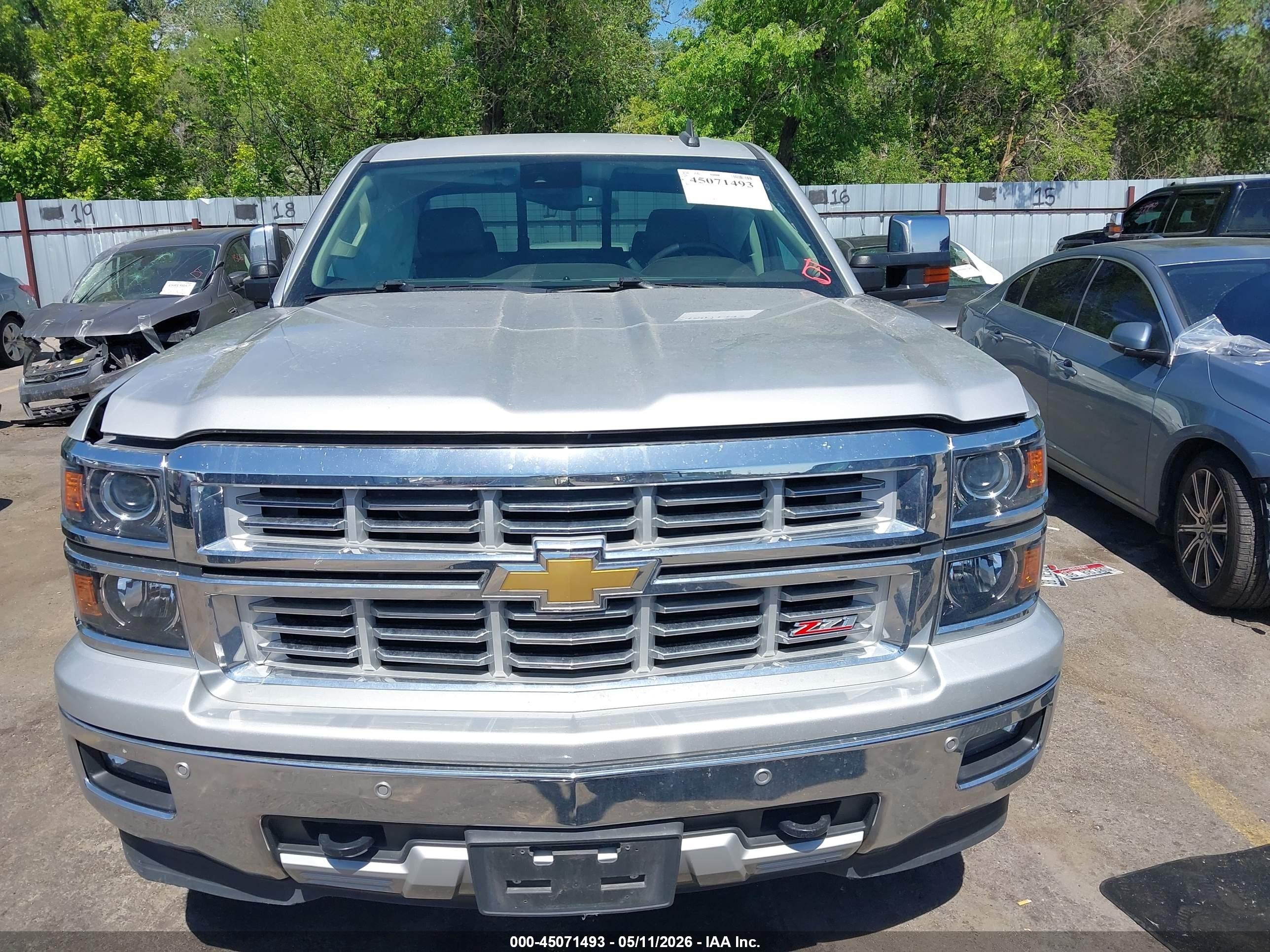 2015 Chevrolet Silverado 1500 2lz Silver vin: 1GCVKSEJ0FZ357101