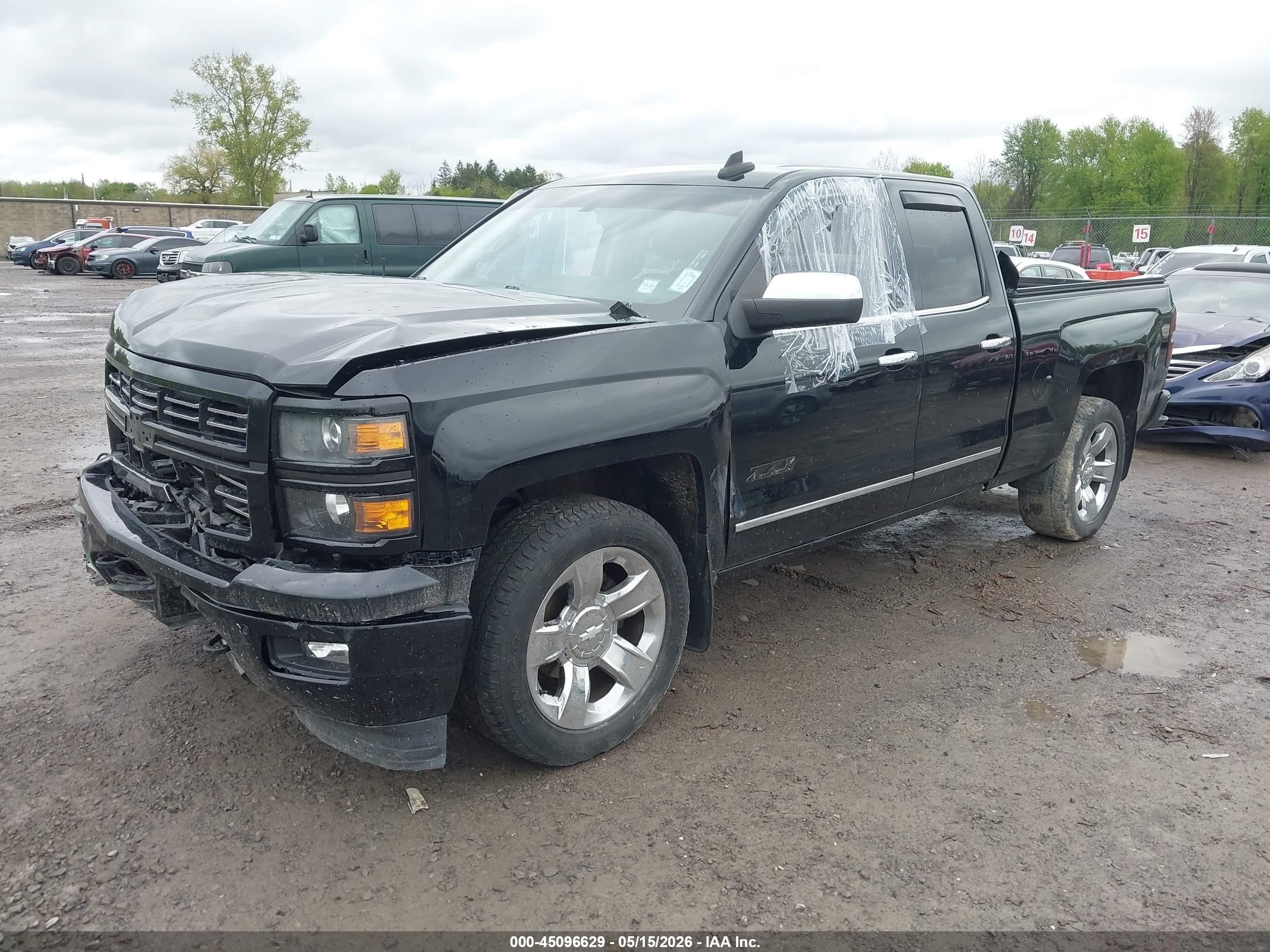 2015 Chevrolet Silverado 1500 2lz Black vin: 1GCVKSEJ7FZ433428