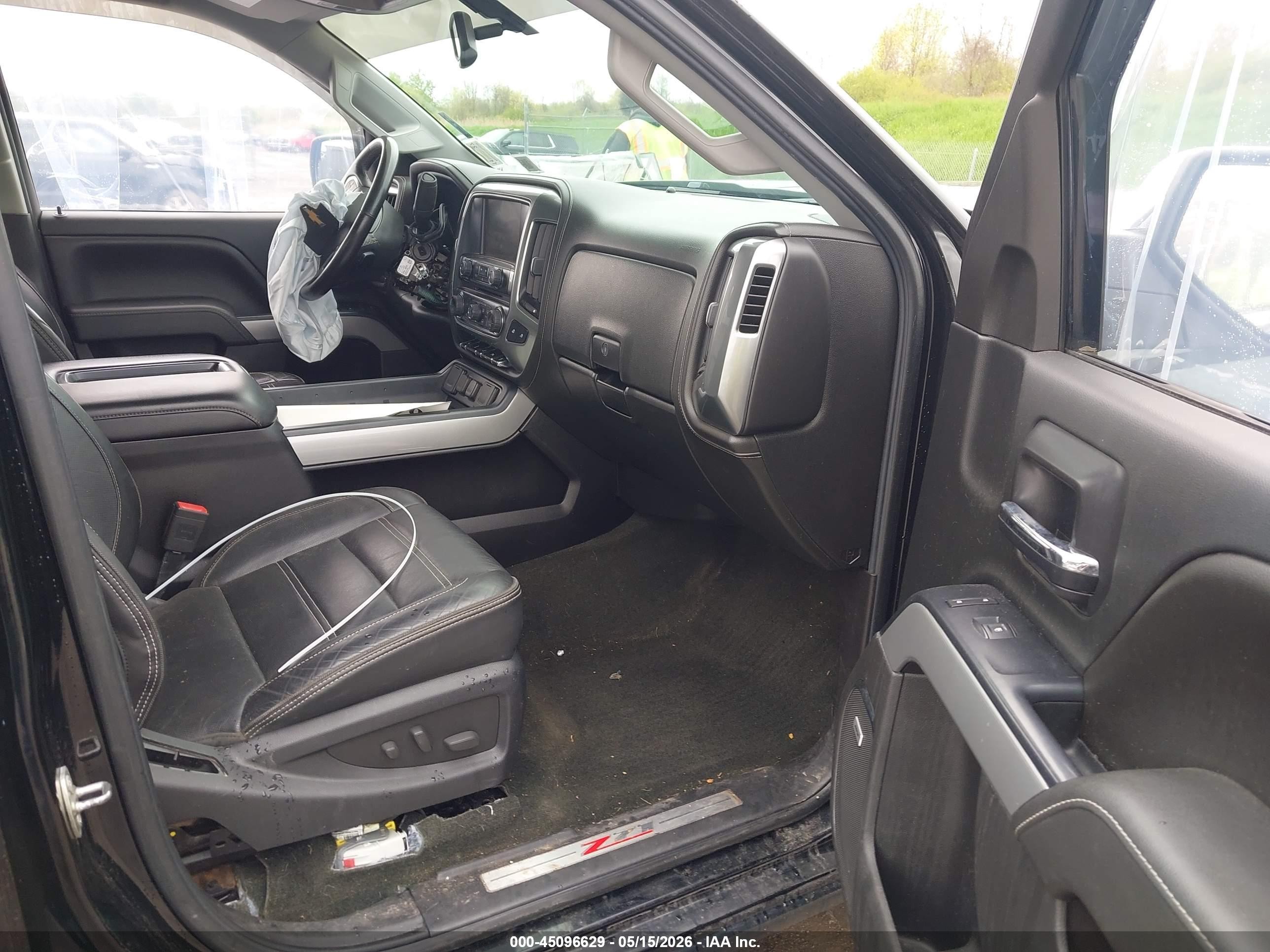 2015 Chevrolet Silverado 1500 2lz Black vin: 1GCVKSEJ7FZ433428