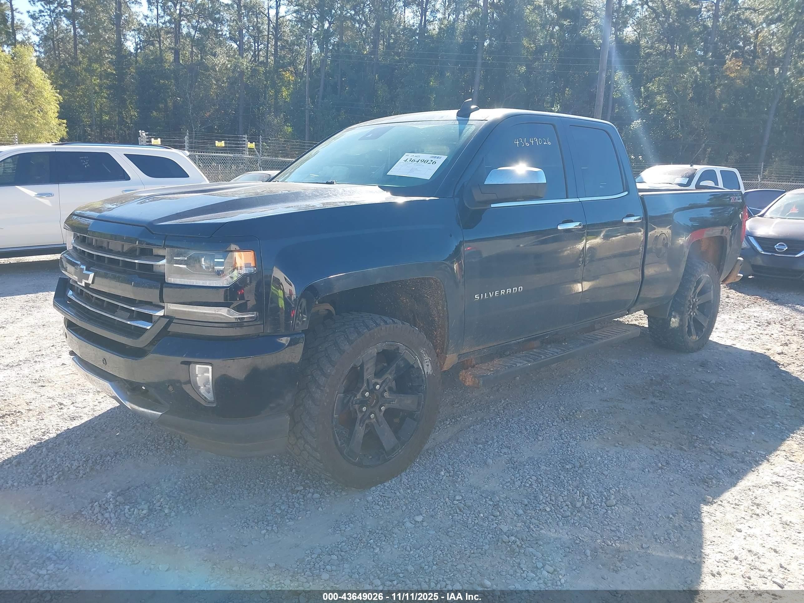 2016 Chevrolet Silverado 1500 2lz Black vin: 1GCVKSEJ7GZ385317