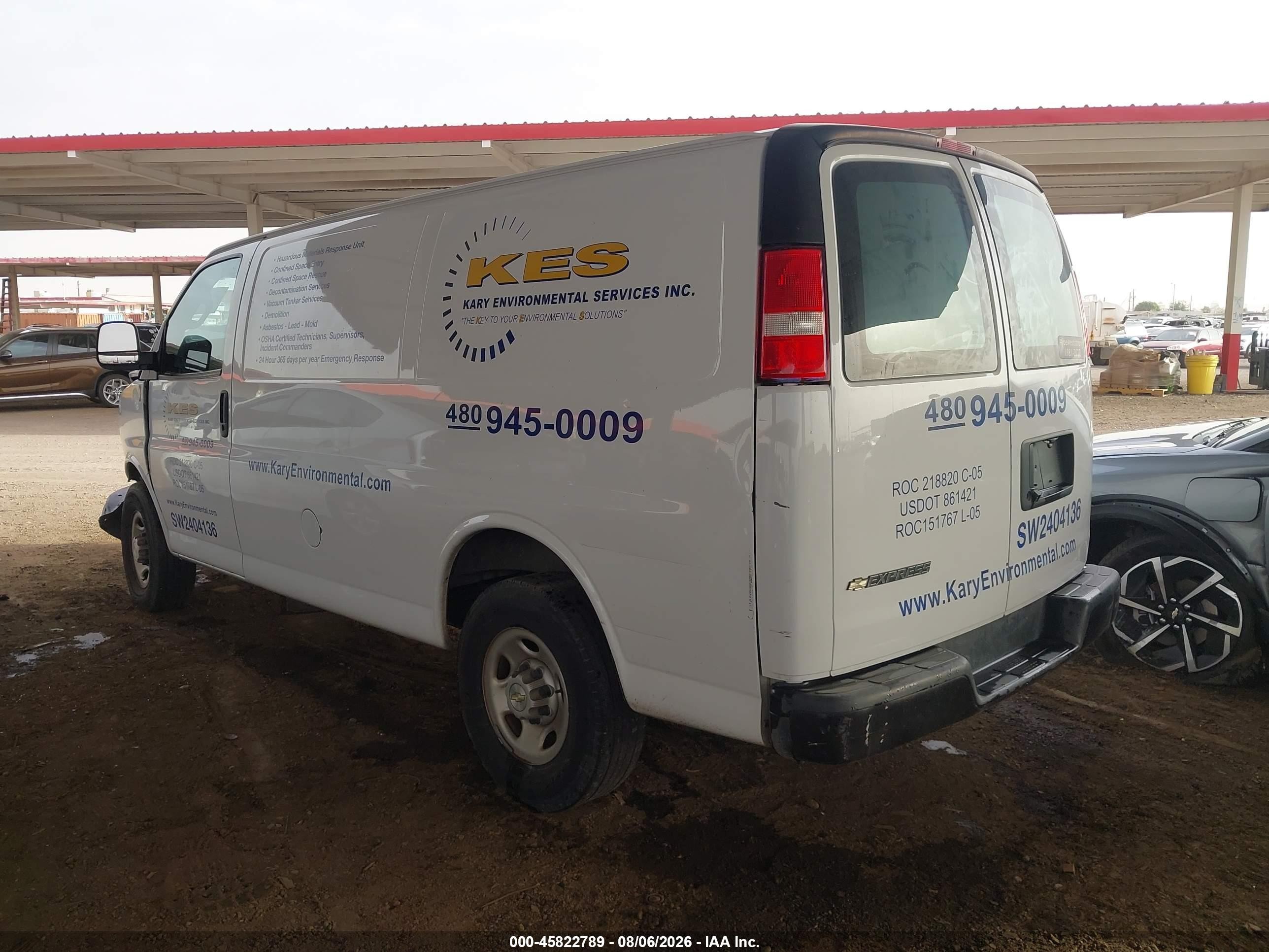 2022 Chevrolet Express Cargo Rwd 2500 Regular Wheelbase Wt White vin: 1GCWGAFP2N1202324