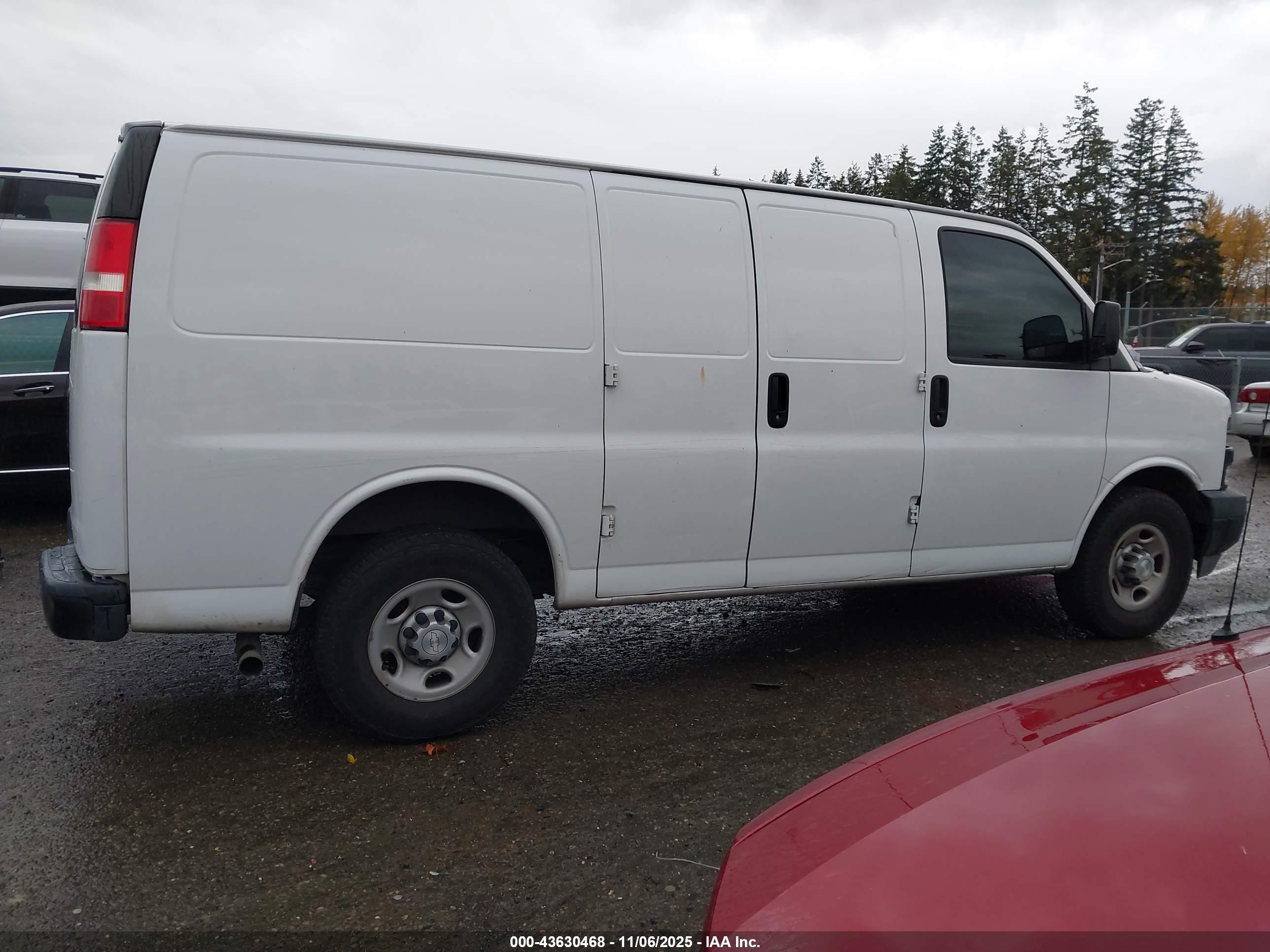 2018 Chevrolet Express 2500 Work Van White vin: 1GCWGAFPXJ1166182