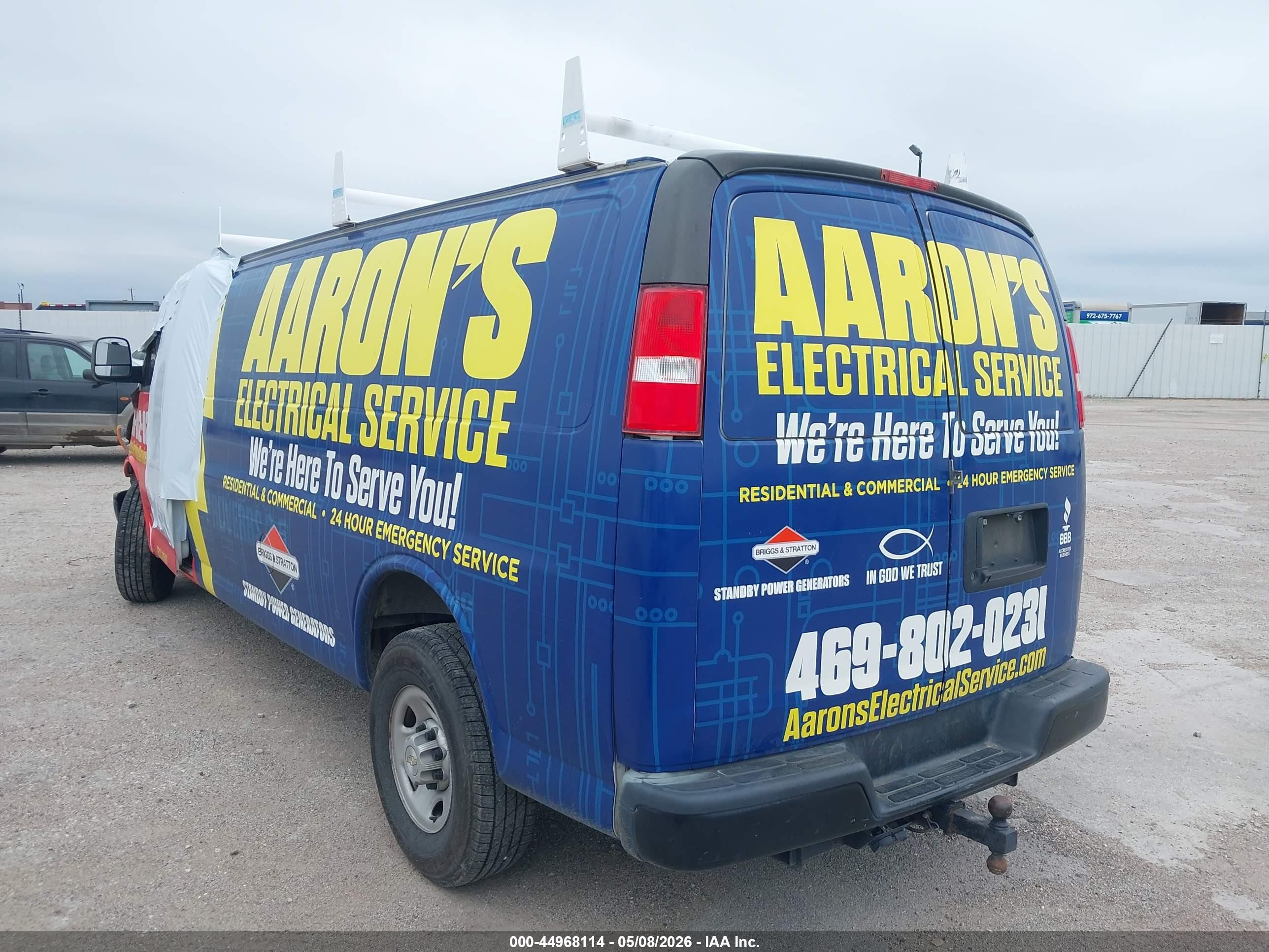 2020 Chevrolet Express G2500   White vin: 1GCWGBFPXL1273791
