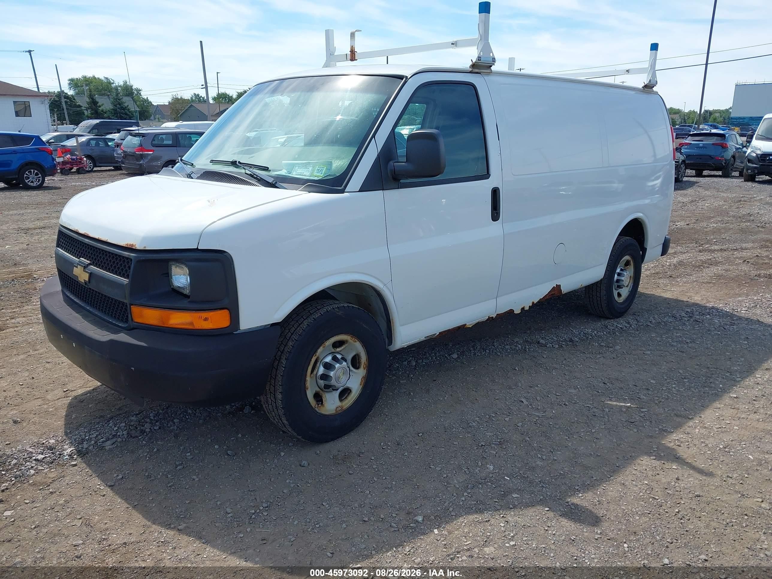 2014 Chevrolet Express 2500 Work Van White vin: 1GCWGFBA2E1135996