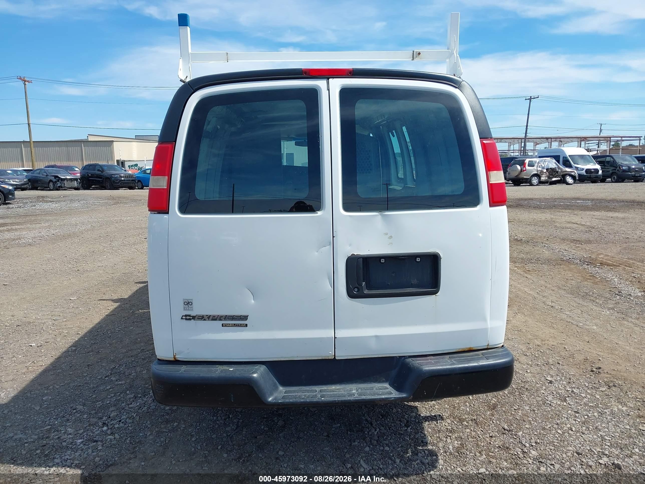2014 Chevrolet Express 2500 Work Van White vin: 1GCWGFBA2E1135996